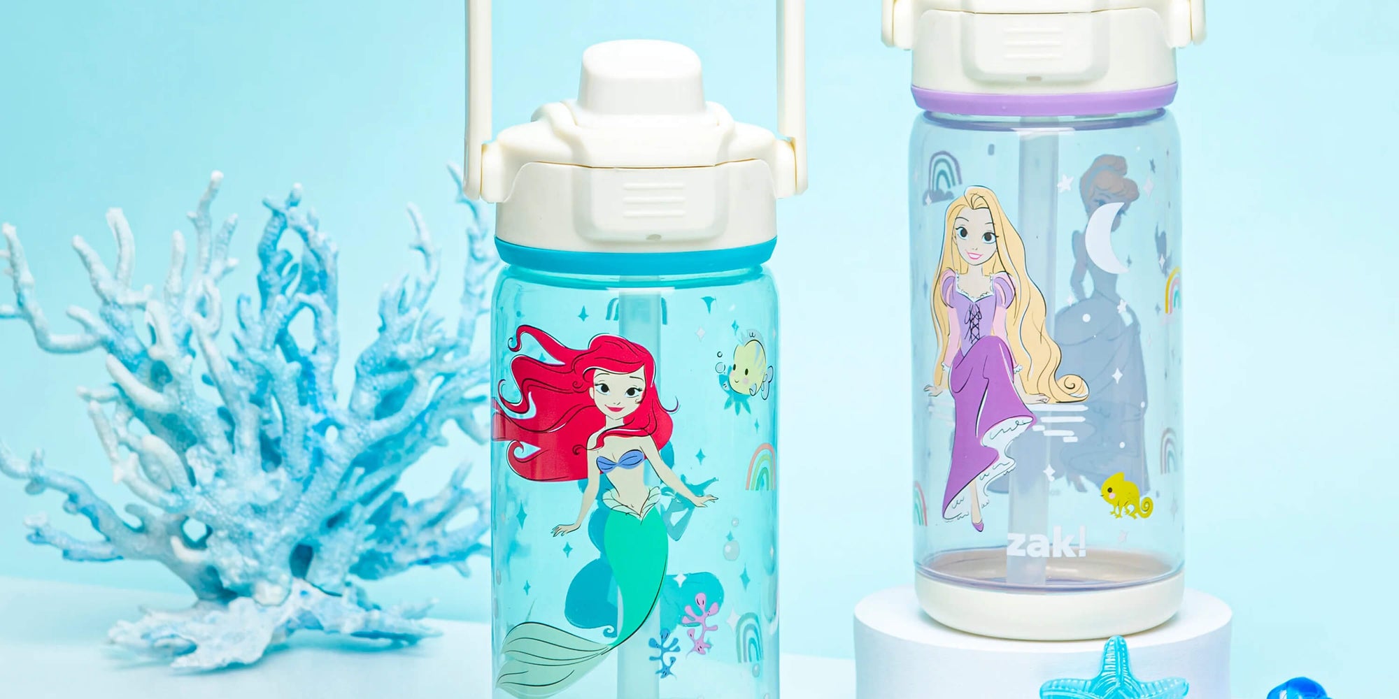 Zak Designs Disney Princess Kids Water Bottles and Tumblers