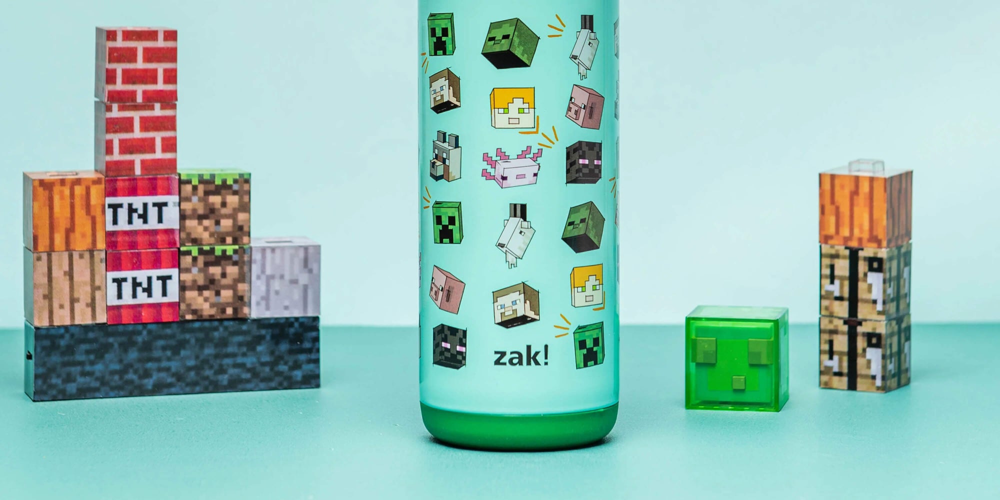 Zak Designs Minecraft Kids Water Bottles