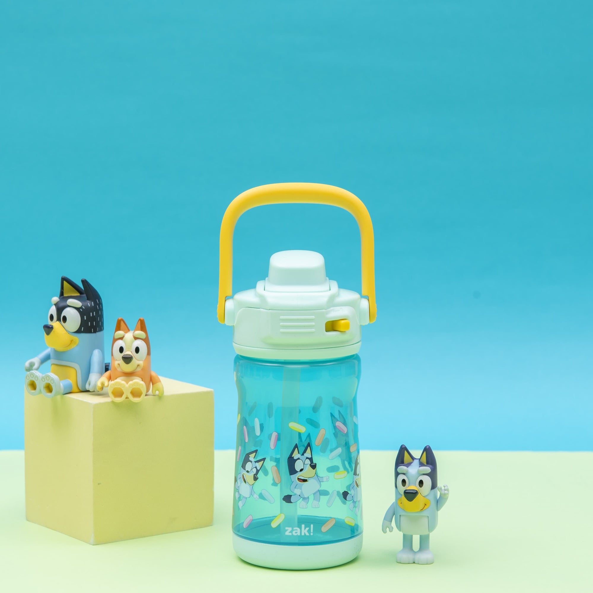 Kids Water Bottle with Lid Lock and Soft Spout - Bluey, 12 ounces