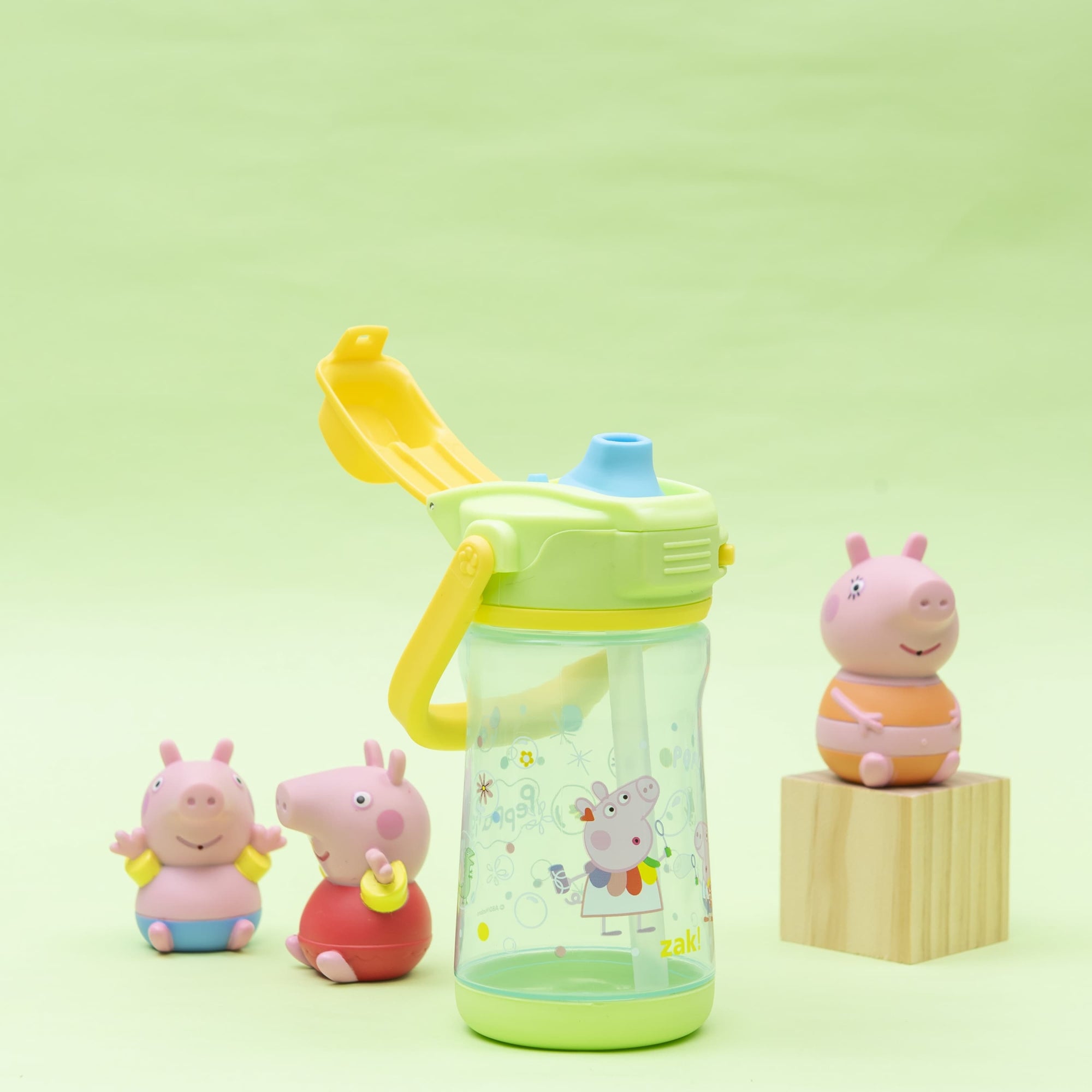 Kids Water Bottle with Lid Lock and Soft Spout - Peppa Pig, 12 ounces