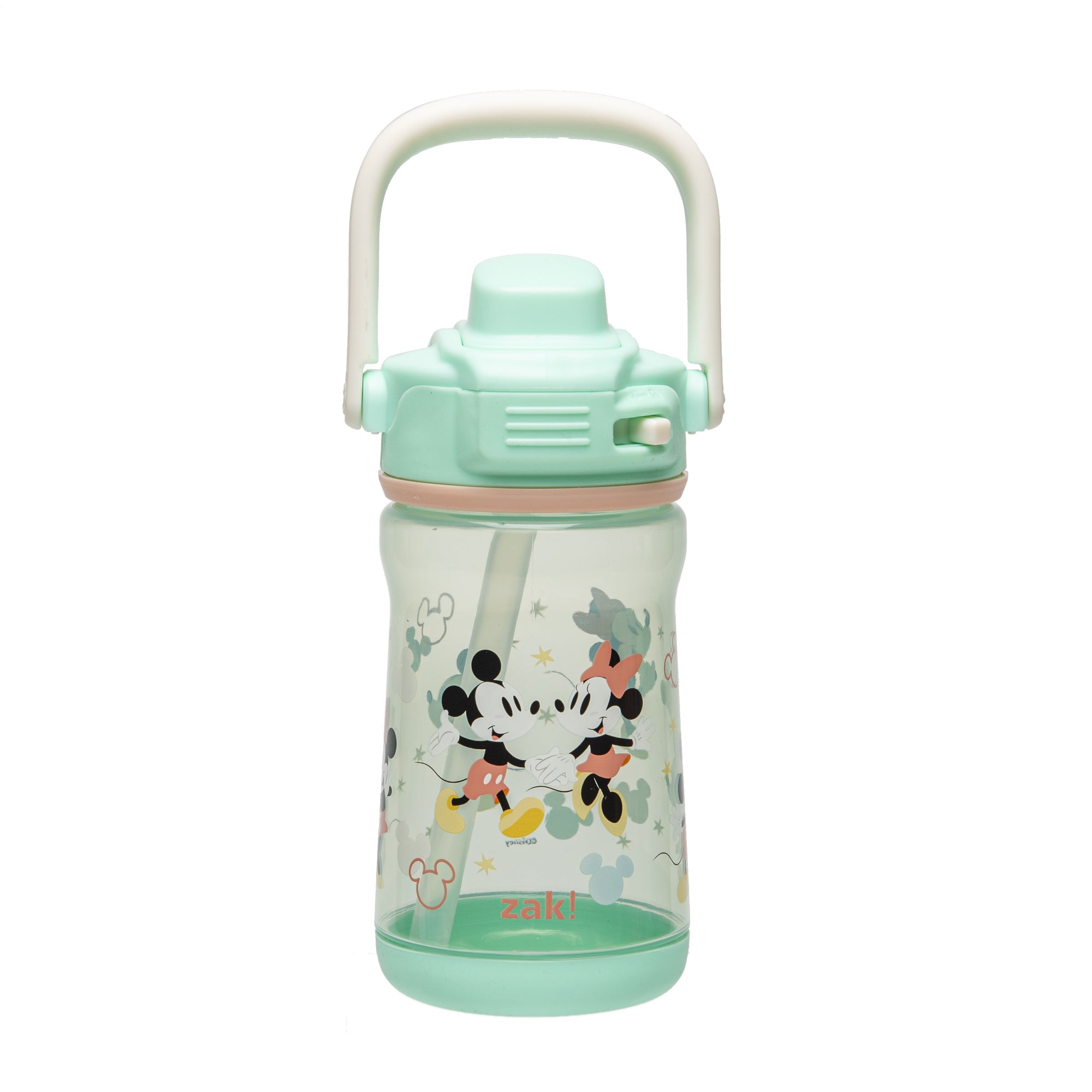 Kids Water Bottle with Lid Lock and Soft Spout - Mickey and Minnie Mouse, 12 ounces