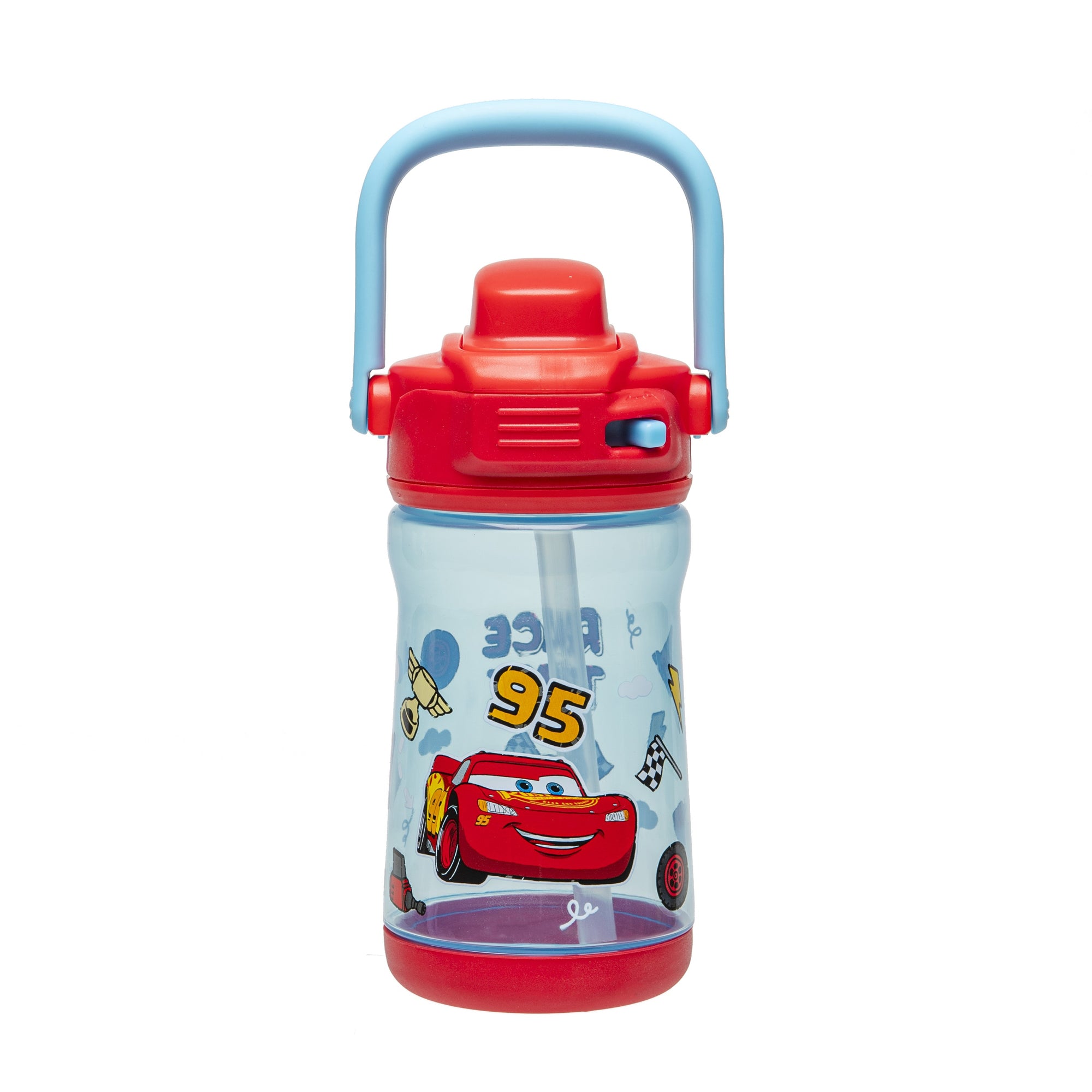 Kids Water Bottle with Lid Lock and Soft Spout - Disney Cars, 12 ounces