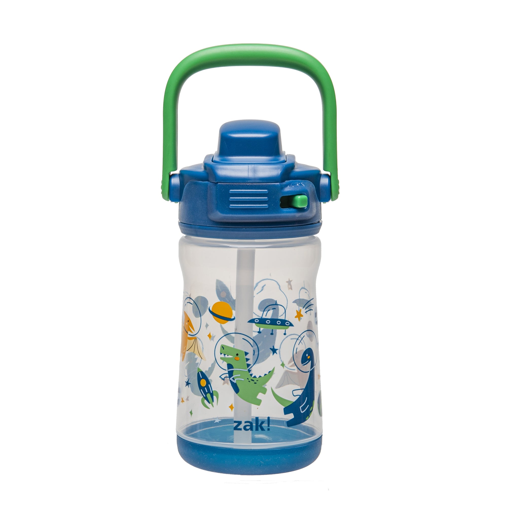 Kids Water Bottle with Lid Lock and Soft Spout - Dinosaur, 12 ounces