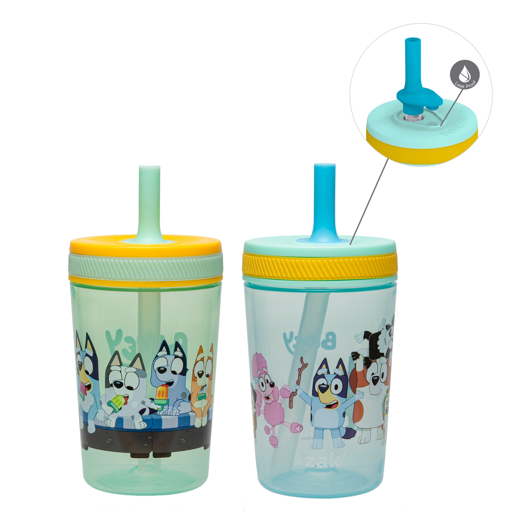 Bluey Kelso Kids Leak Proof Tumbler with Lid and Straw - 15 Ounces