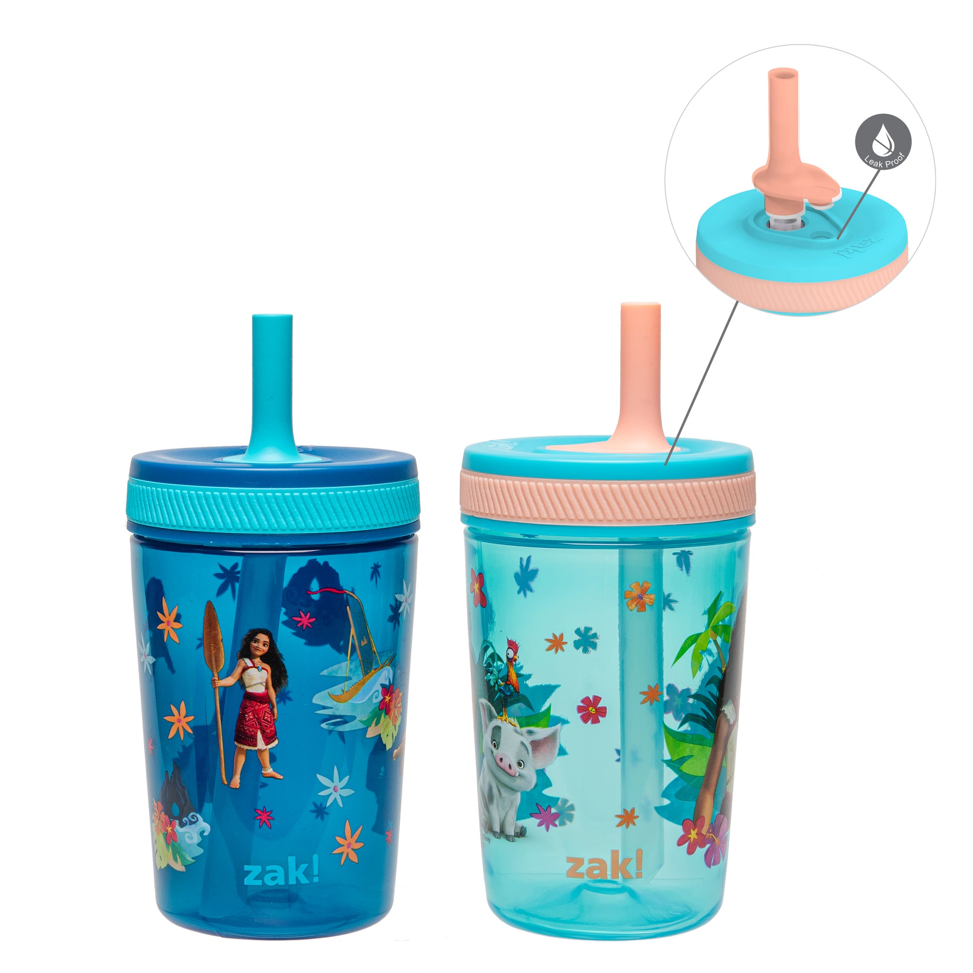 Disney Moana Kelso Kids Leak Proof Tumbler with Lid and Straw - 15 Ounces