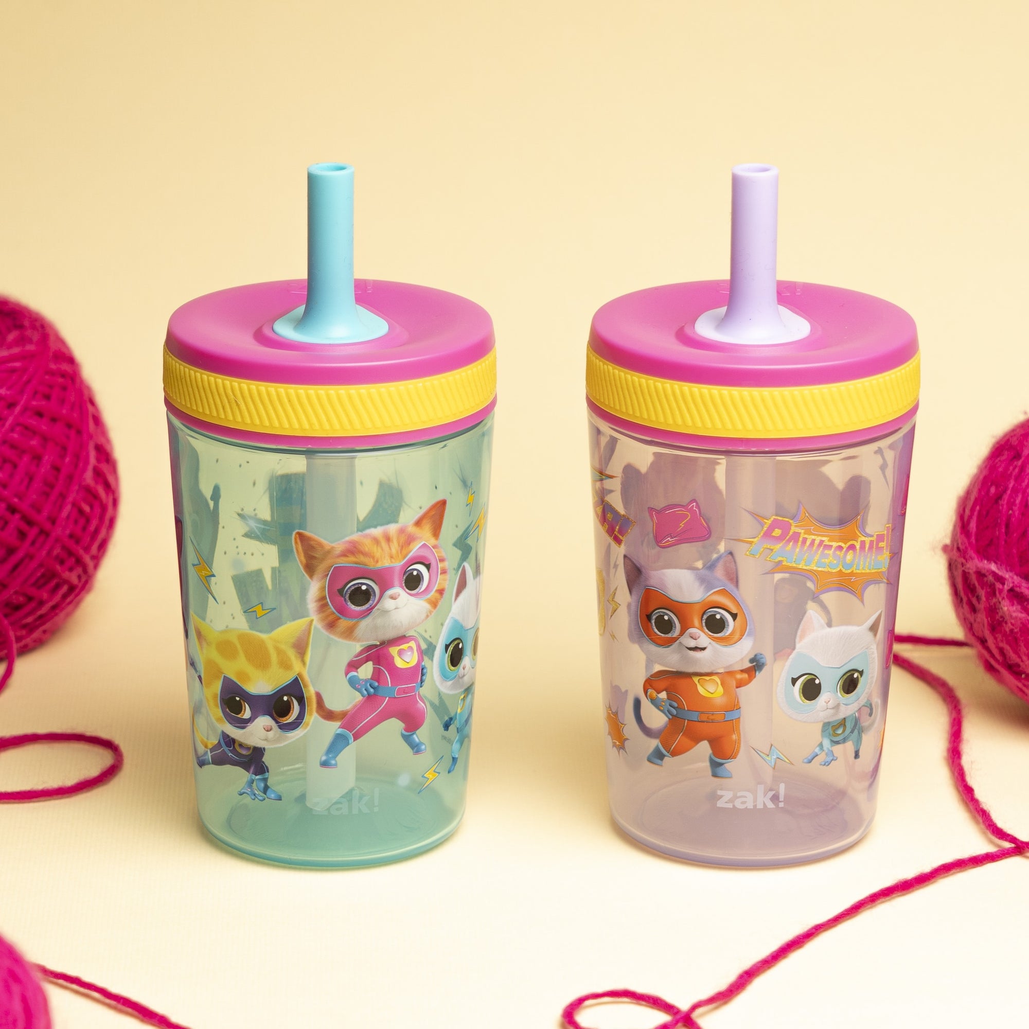 Super Kitties Kelso Kids Leak Proof Tumbler with Lid and Straw - 15 Ounces