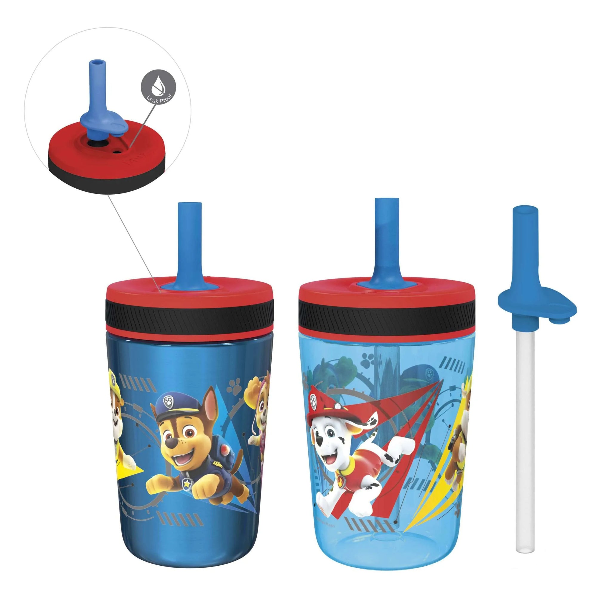 PAW Patrol Kids Stainless Steel and Plastic Leak Proof Tumbler Set