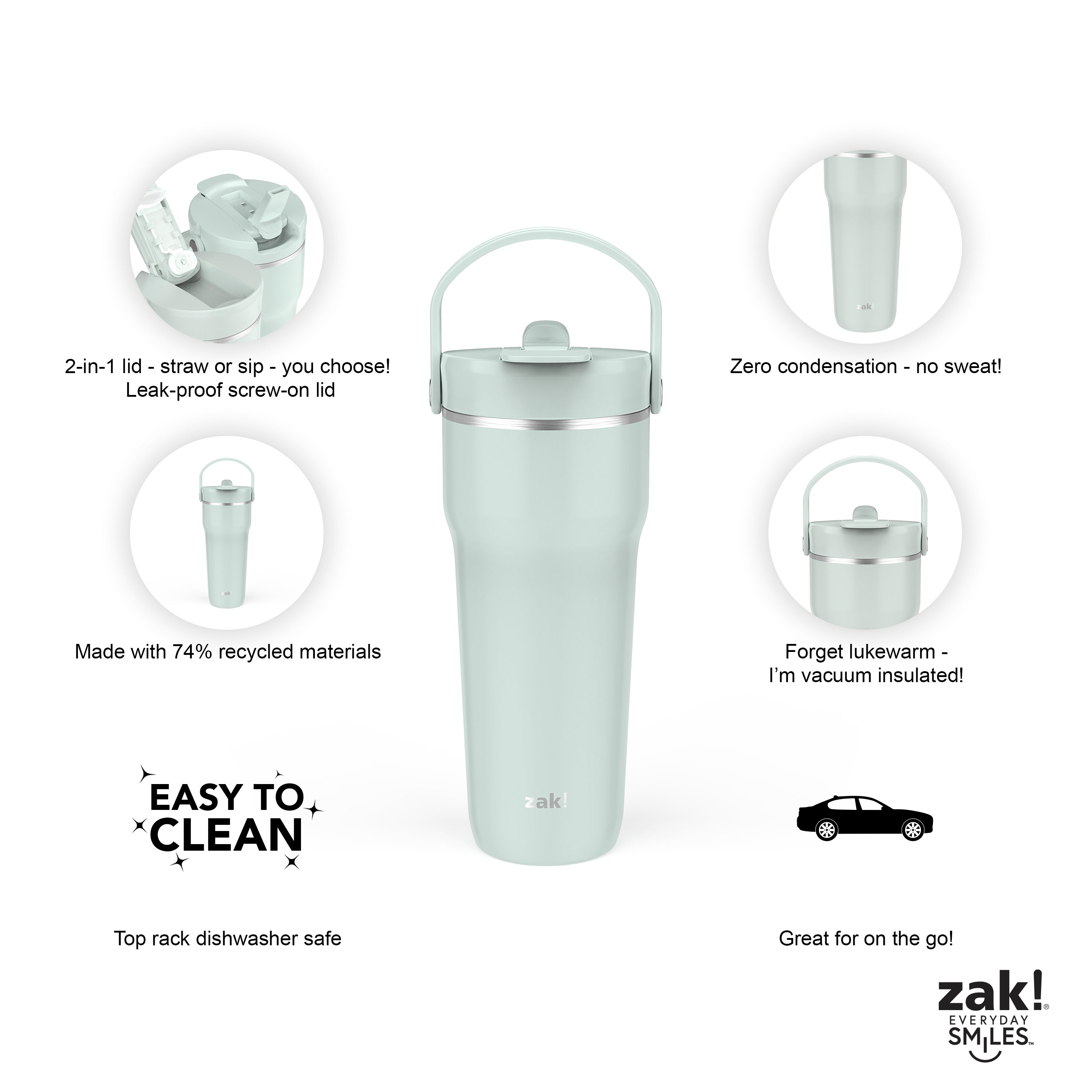 Zak 30 oz 2025 tumbler replacement lid