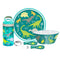 Dinosaur Melamine Kids Dinnerware Set with Water Bottle