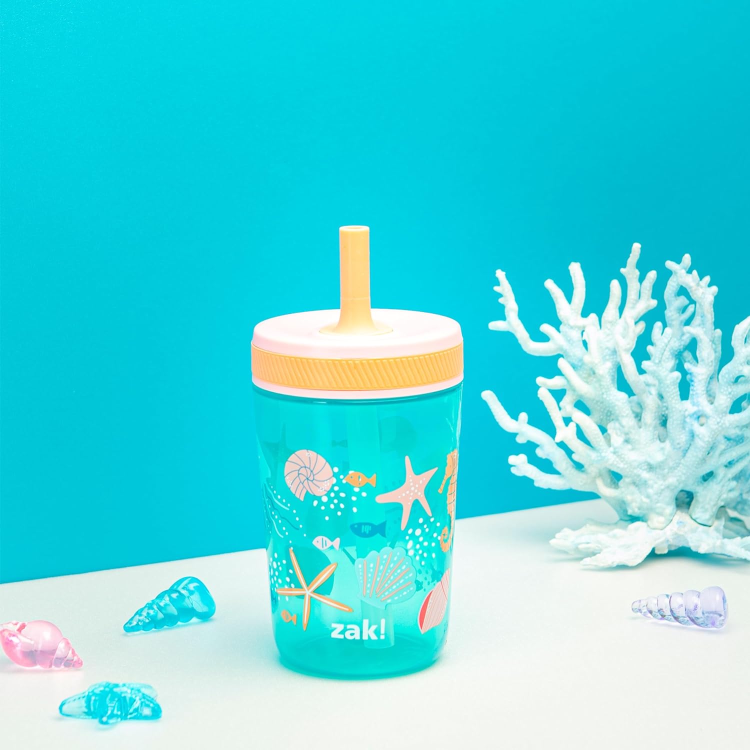 Sea Shells Kelso Kids Leak Proof Tumbler with Lid and Straw