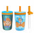 Blippi Kids Stainless Steel and Plastic Leak Proof Tumbler Set