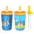 Bluey Kids Stainless Steel and Plastic Leak Proof Tumbler Set