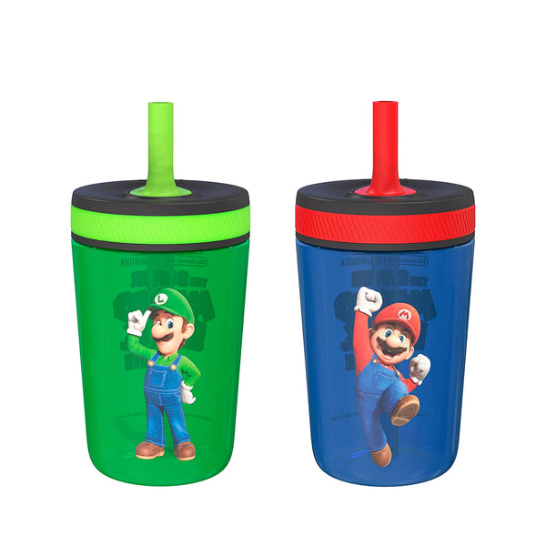  Super Mario 430ml Reusable Kids Tumbler with Lid and Straw :  Sports & Outdoors