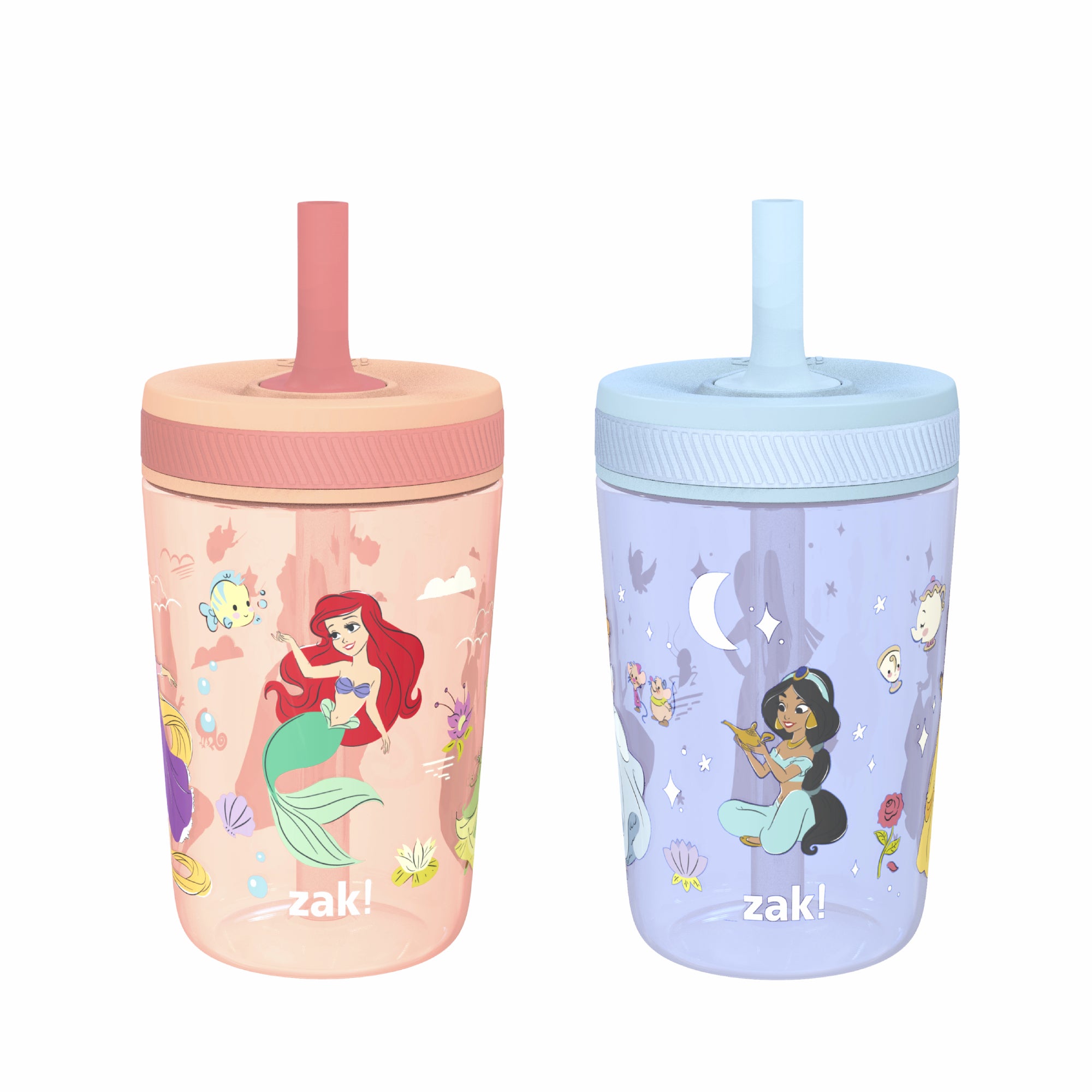Vermida Kids Cups with Straws and Lids 12oz Spill Proof Toddlers Straws Tumbler with Lids Stainless Steel Smoothie Sippy Cups with Lids Metal Toddler