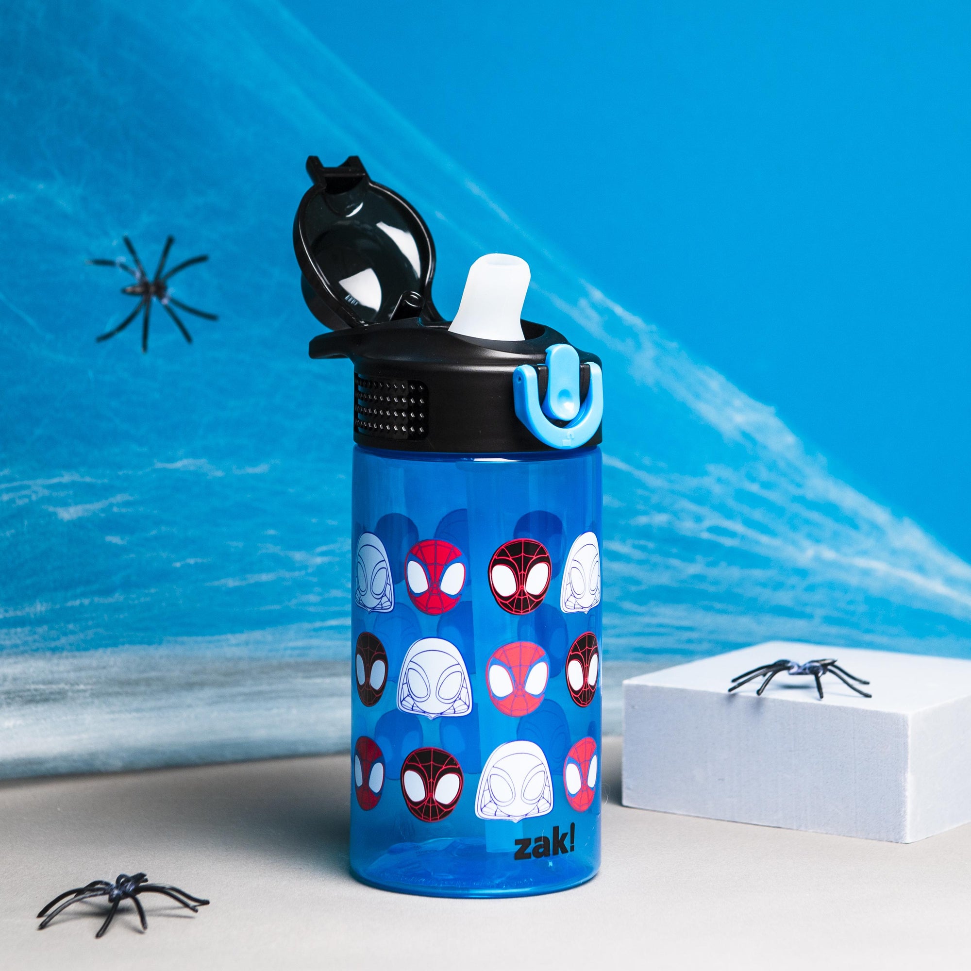 Sage Kids Covered Spout Water Bottle - Spidey, 16 ounces