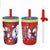 Spidey Kids Stainless Steel and Plastic Leak Proof Tumbler Set