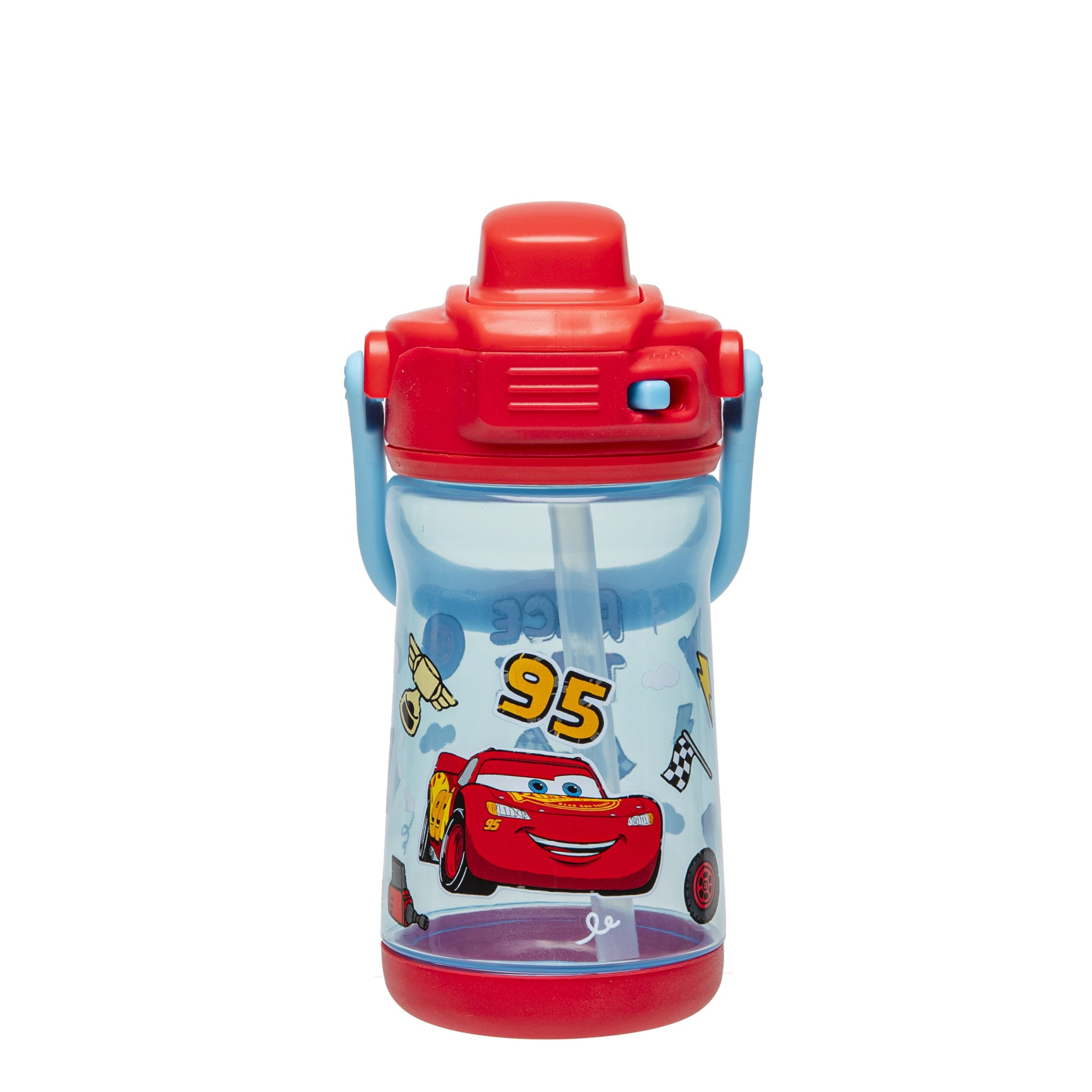 Kids Water Bottle with Lid Lock and Soft Spout - Disney Cars, 12 ounces