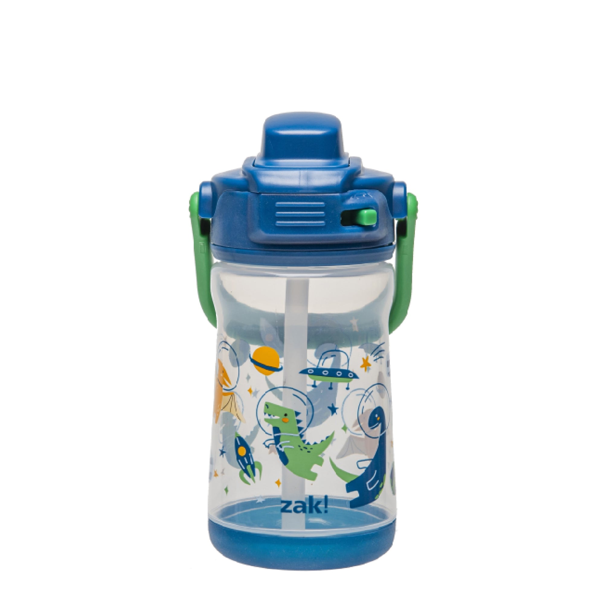 Kids Water Bottle with Lid Lock and Soft Spout - Dinosaur, 12 ounces