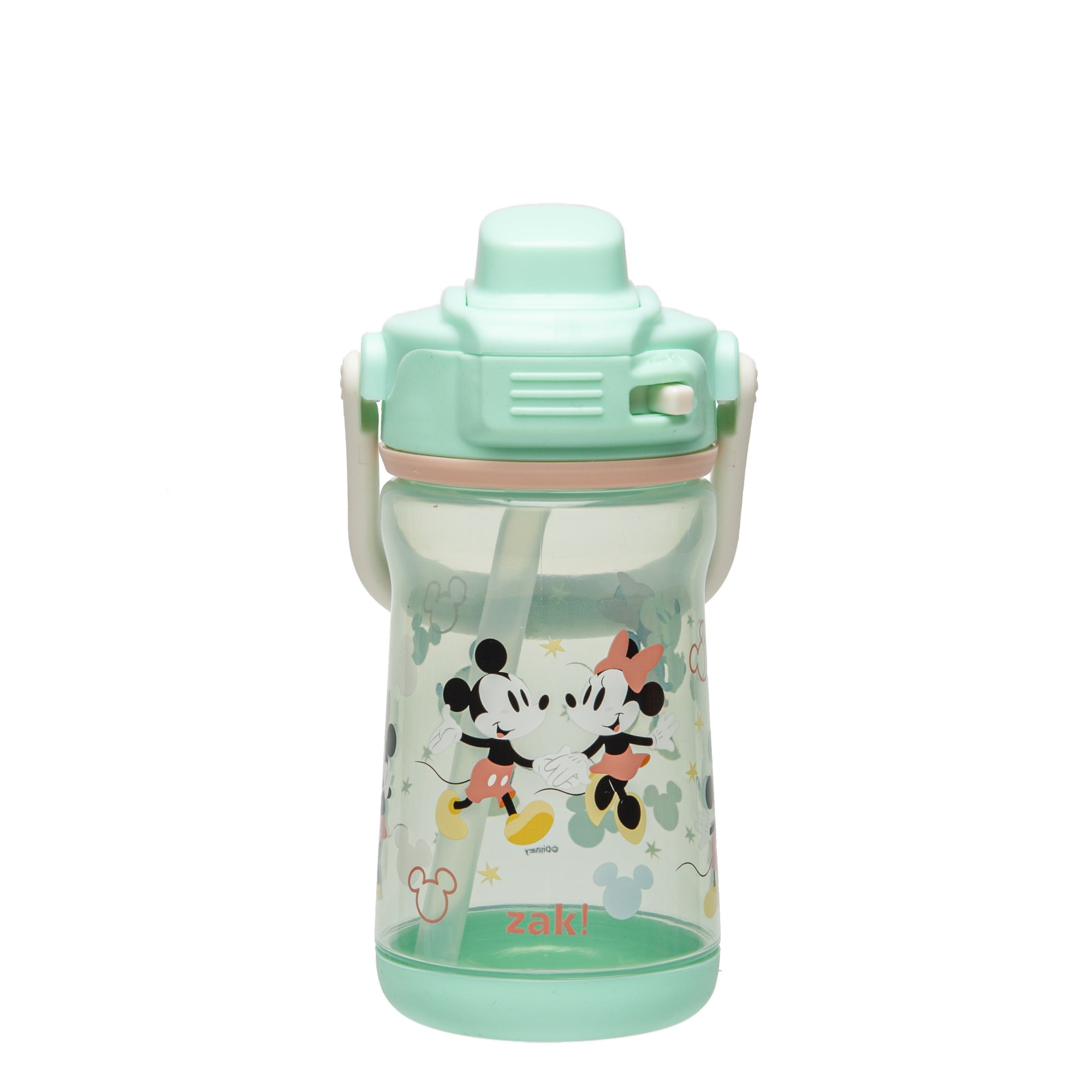 Kids Water Bottle with Lid Lock and Soft Spout - Mickey and Minnie Mouse, 12 ounces