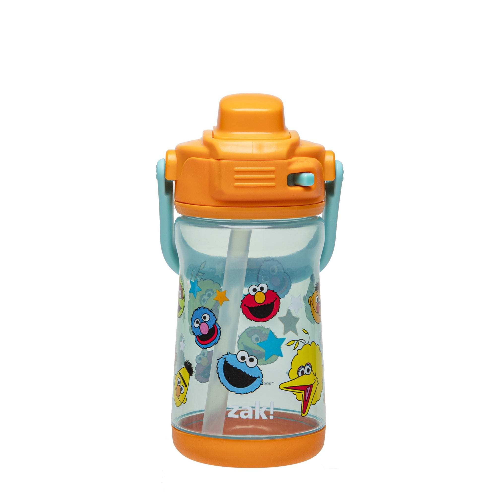 Kids Water Bottle with Lid Lock and Soft Spout - Sesame Street, 12 ounces