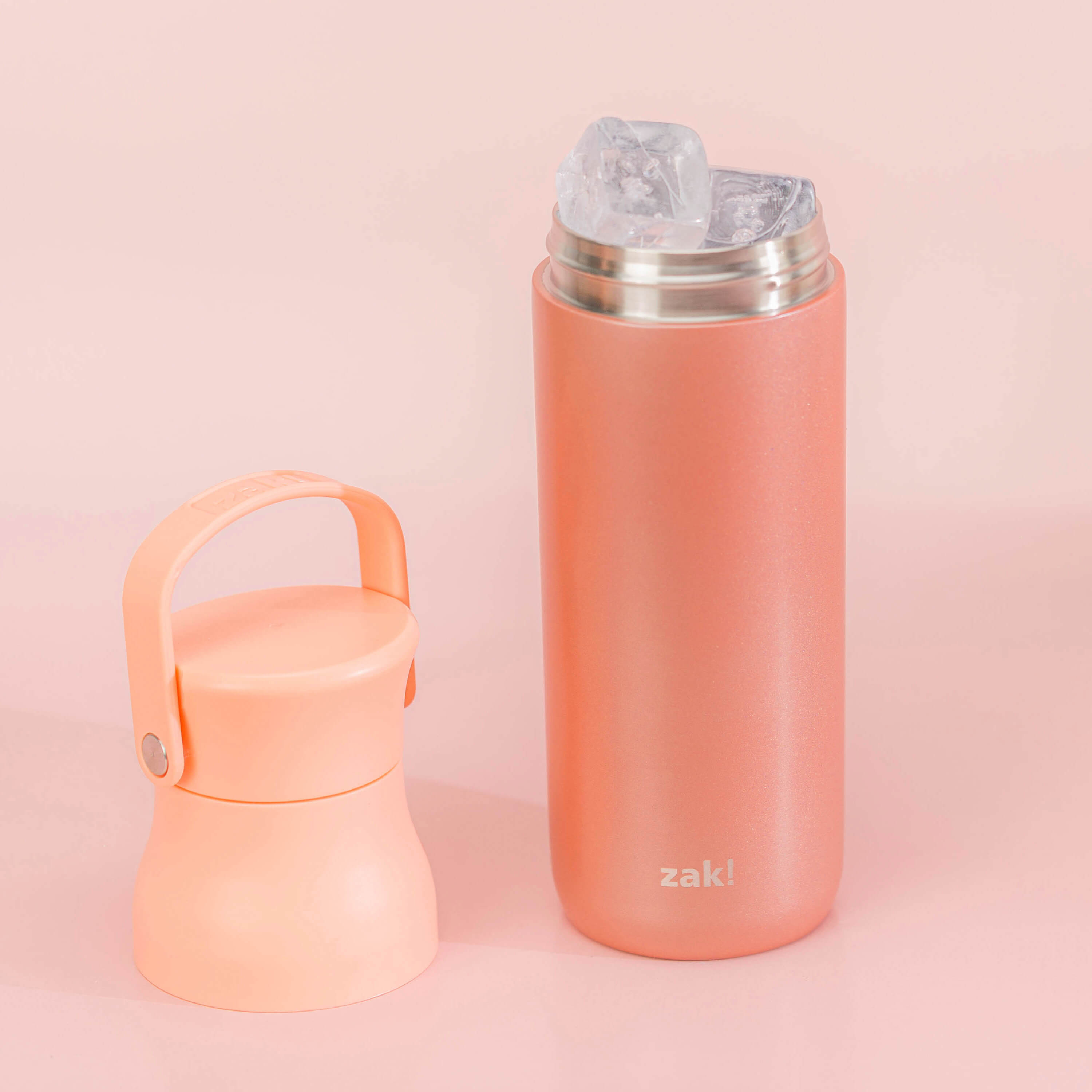 Zak Designs 32oz Recycled Stainless Steel Vacuum Insulated Chug Water Bottle - Coral