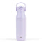 Harmony Recycled Stainless Steel Insulated Water Bottle with Flip-Up Straw Spout - Smoky Lilac, 32 ounces