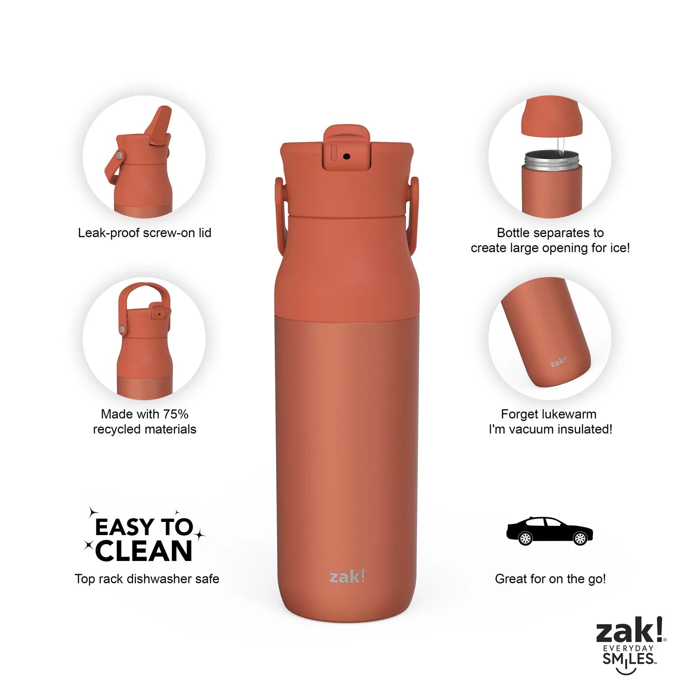 Drinkware - 32 oz. Steel Double-wall Vacuum Insulated Flask (Flip