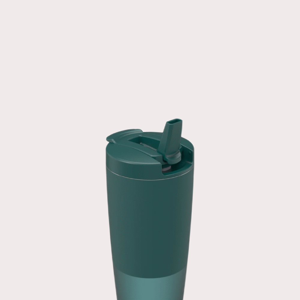 Zak! Designs Antimicrobial Stainless Steel Double Wall Straw + Tumbler, 1  ct - Fry's Food Stores