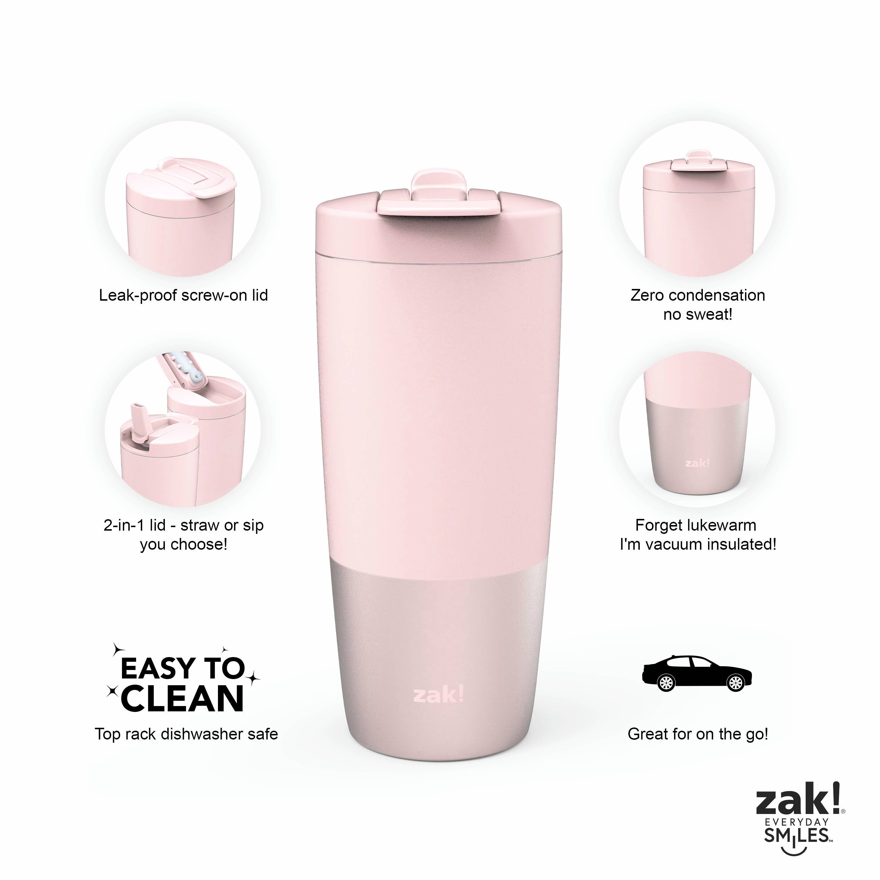 Portable Insulated Tumbler Cup With Leak-proof Lid And Straw