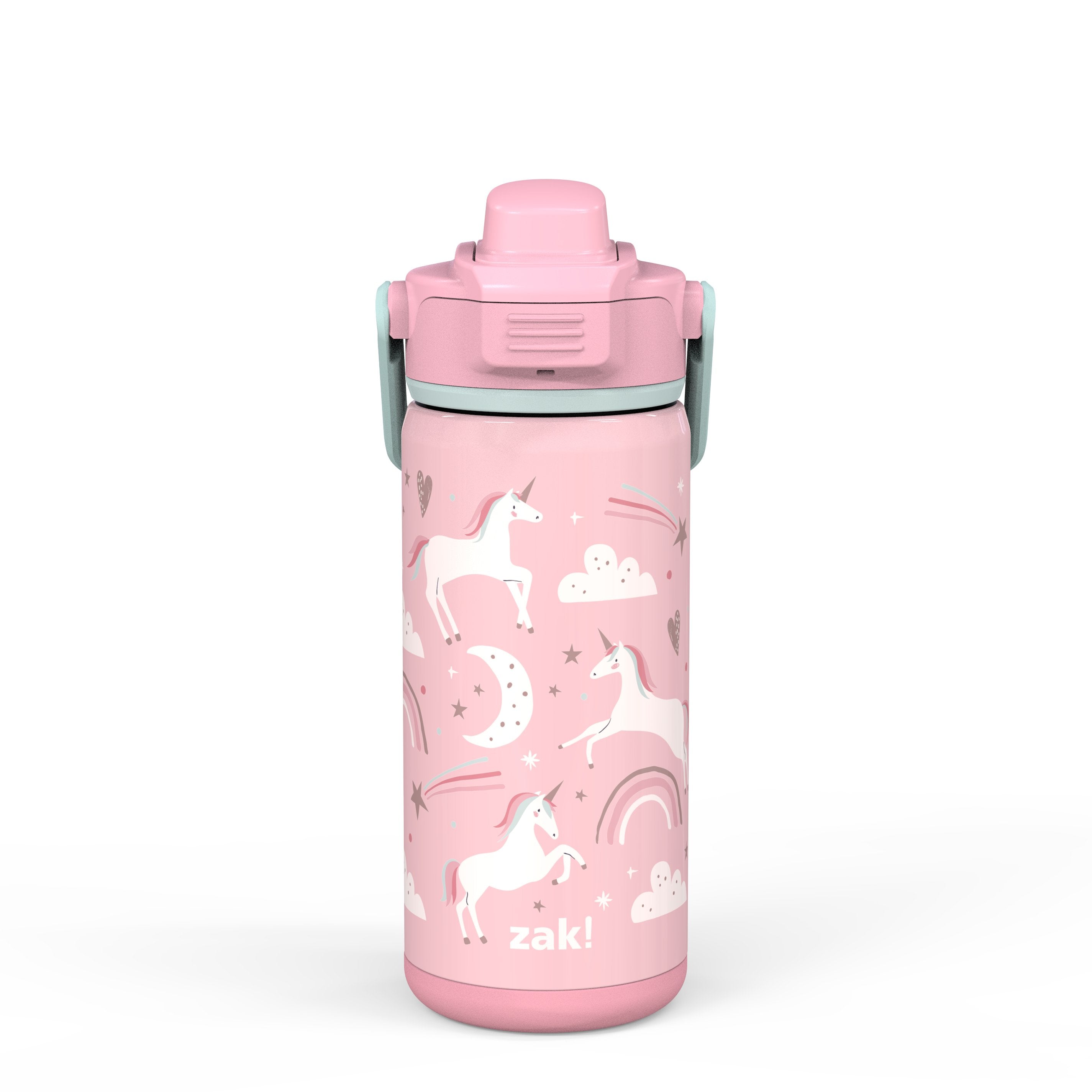 15 oz Cute Unicorn Kids Water Bottle Stainless Steel with Straw Lid