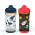 Beacon 2-Piece Kids Water Bottle Set with Covered Spout - Spaceships and Zaksaurus, 16 Ounces