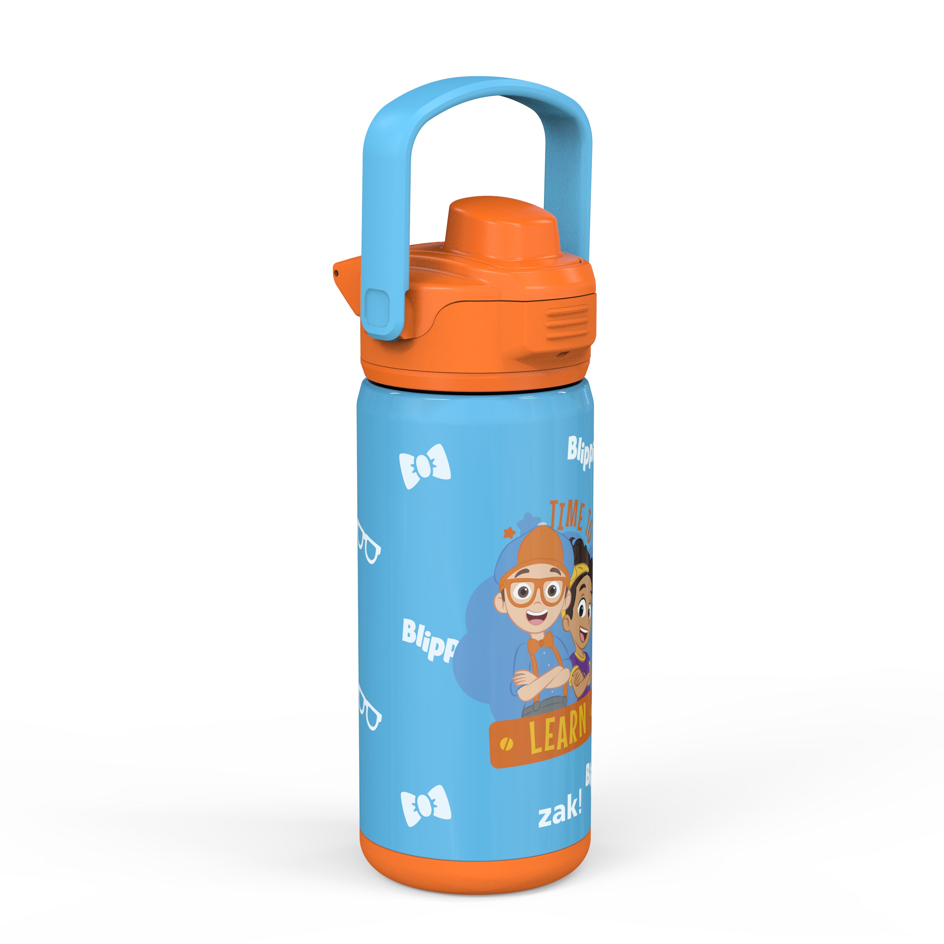 Blippi Kids 12oz Flip Top Lid Water Bottle 
