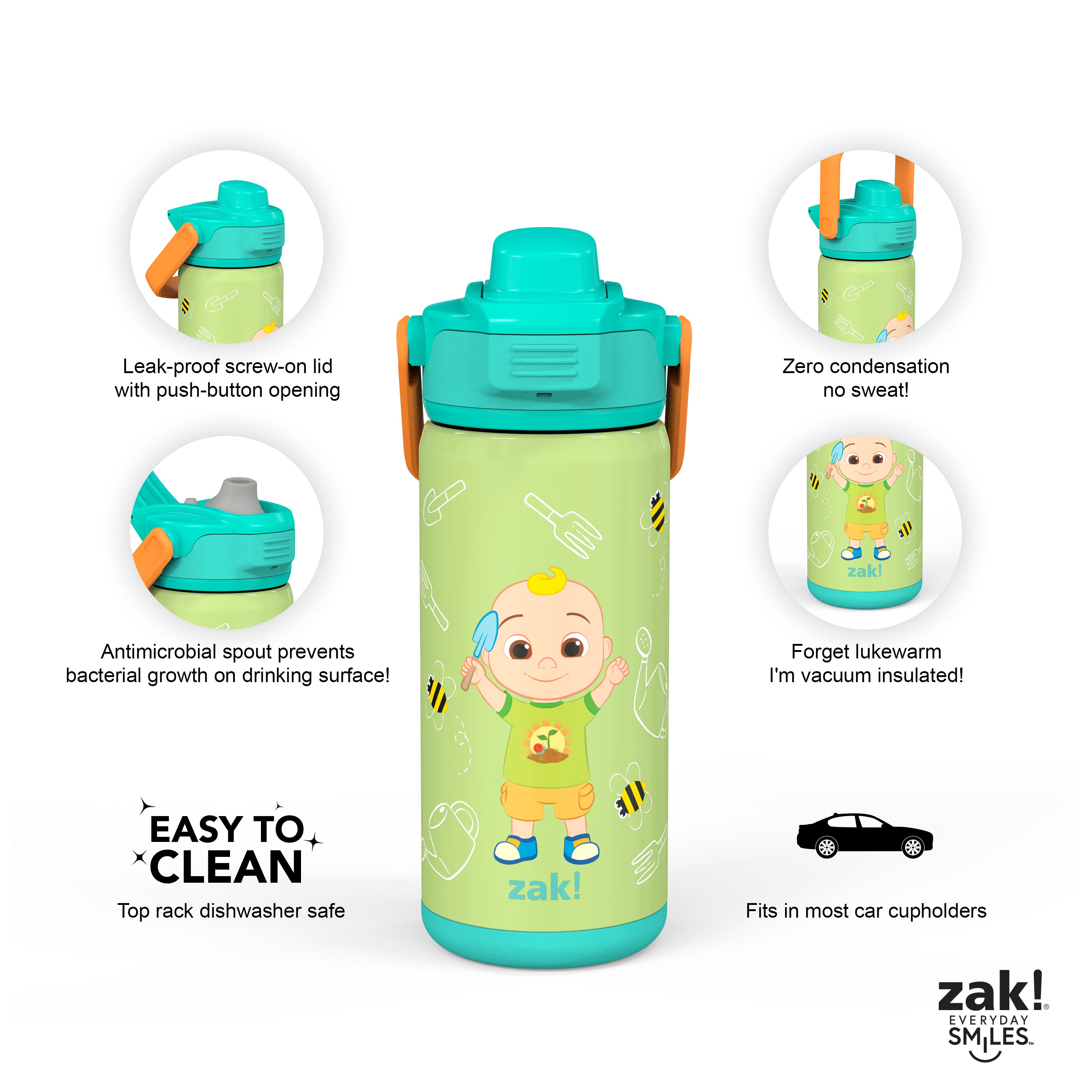 Beacon Kids Water Bottles with Easy Open Spout Cover —