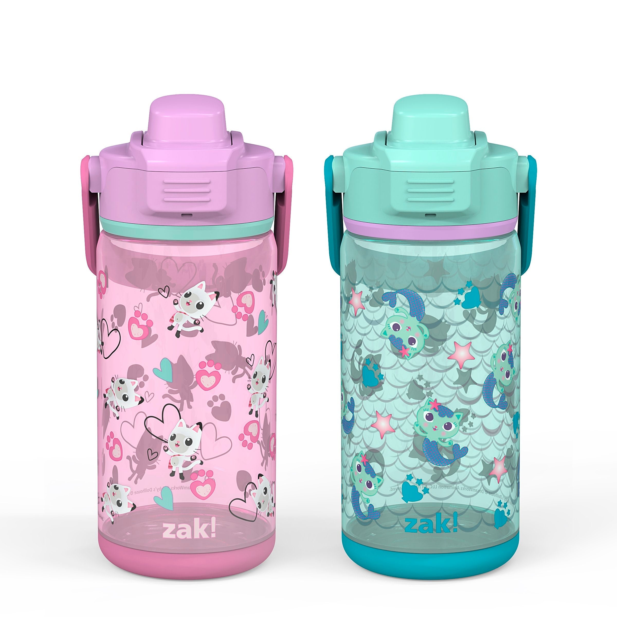 16 Oz Cute Water Bottle For School Kids Girls And Boys,bpa Free Tritan &  Leak Proof One Click