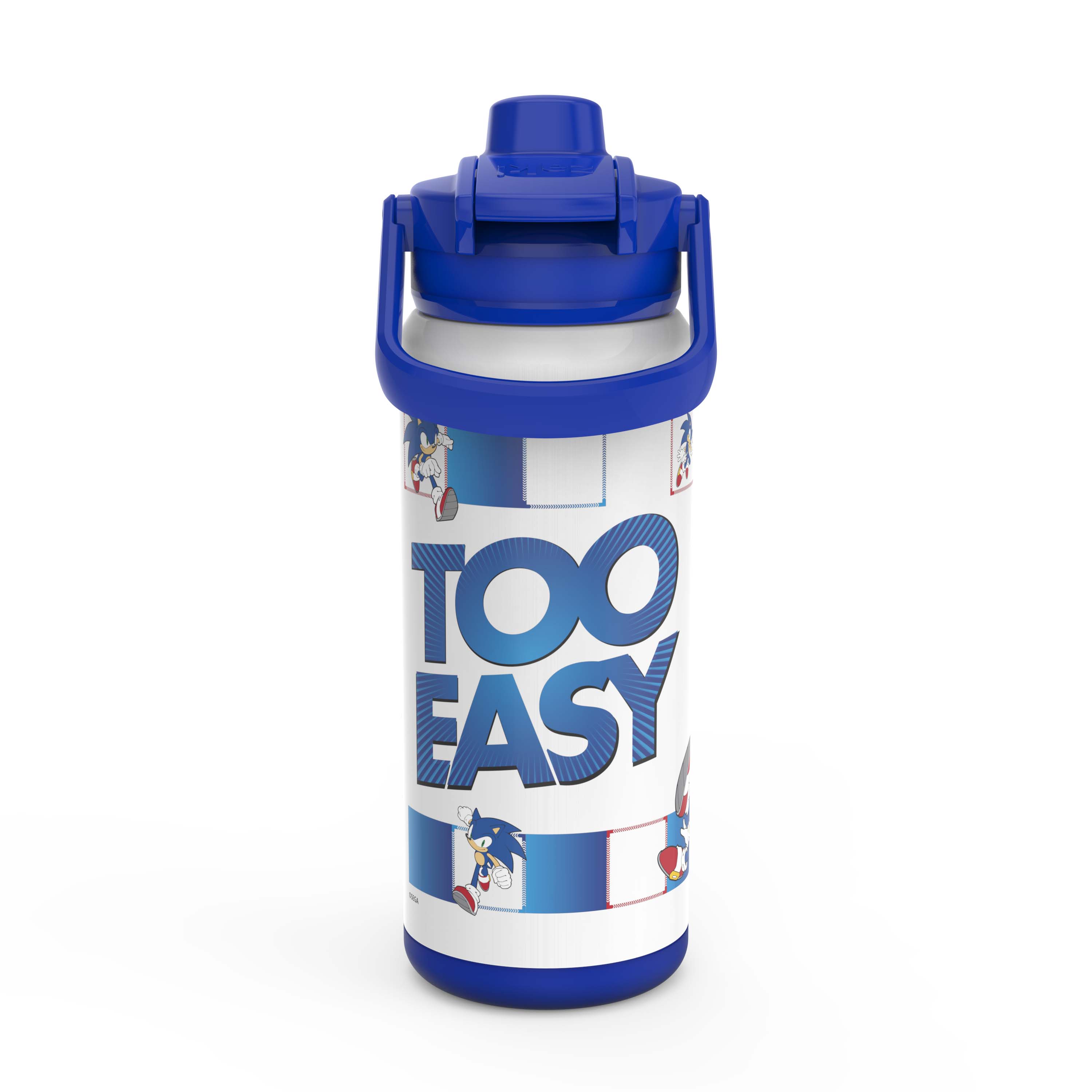 Zak Designs Sonic the Hedgehog Kids Water Bottle with Spout Cover