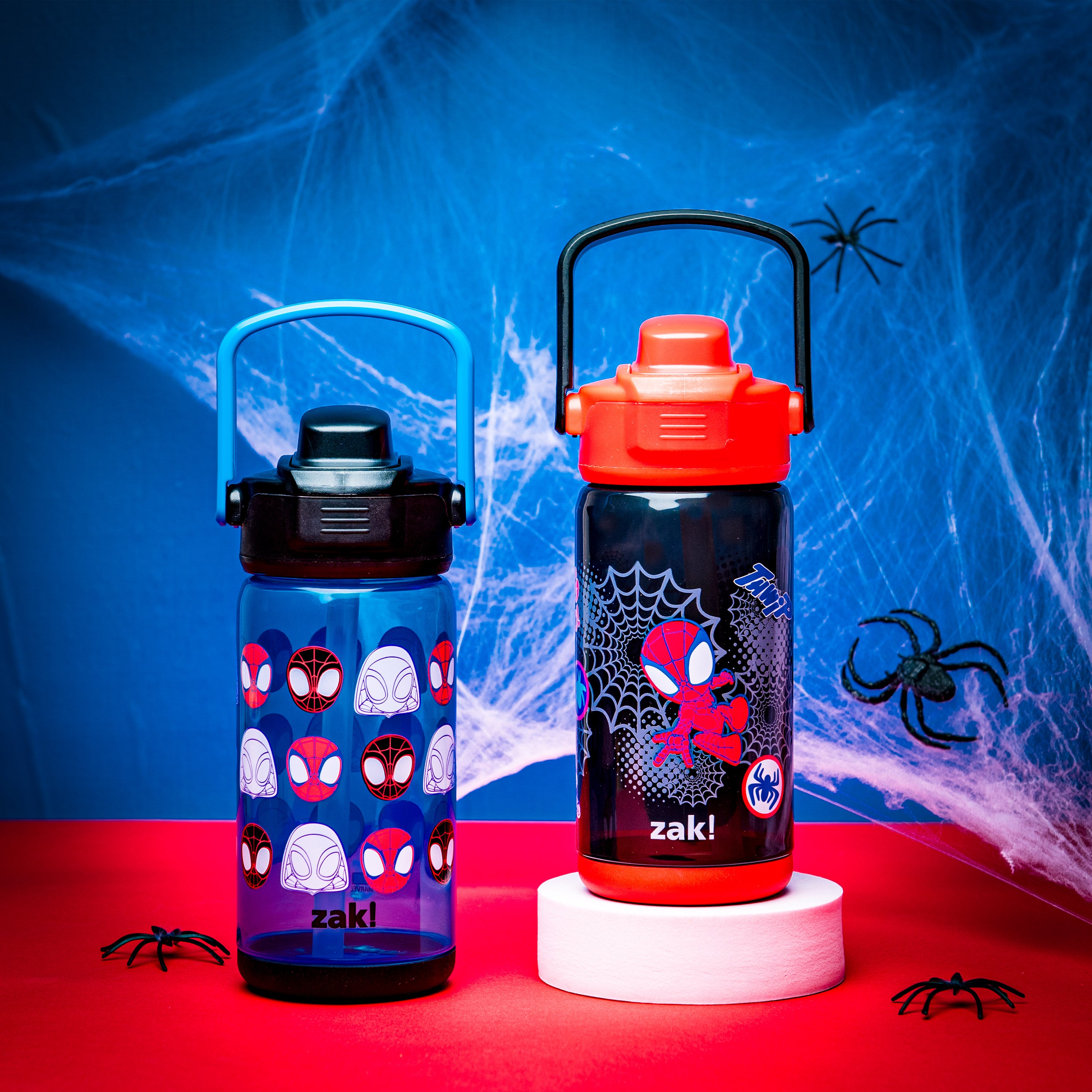 Marvel Spider-Man Spidey Beacon 2-Piece Kids Water Bottle Set with