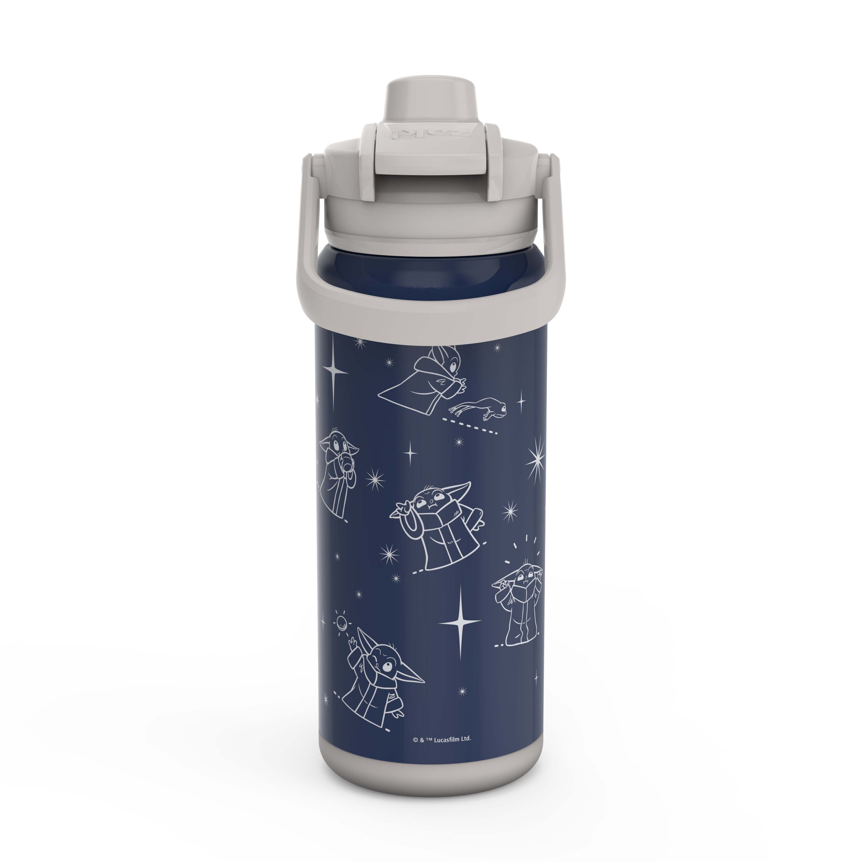 Zak Designs 14oz Recycled Stainless Steel Vacuum Insulated Kids' Water Bottle 'Star Wars Mandalorian The Child