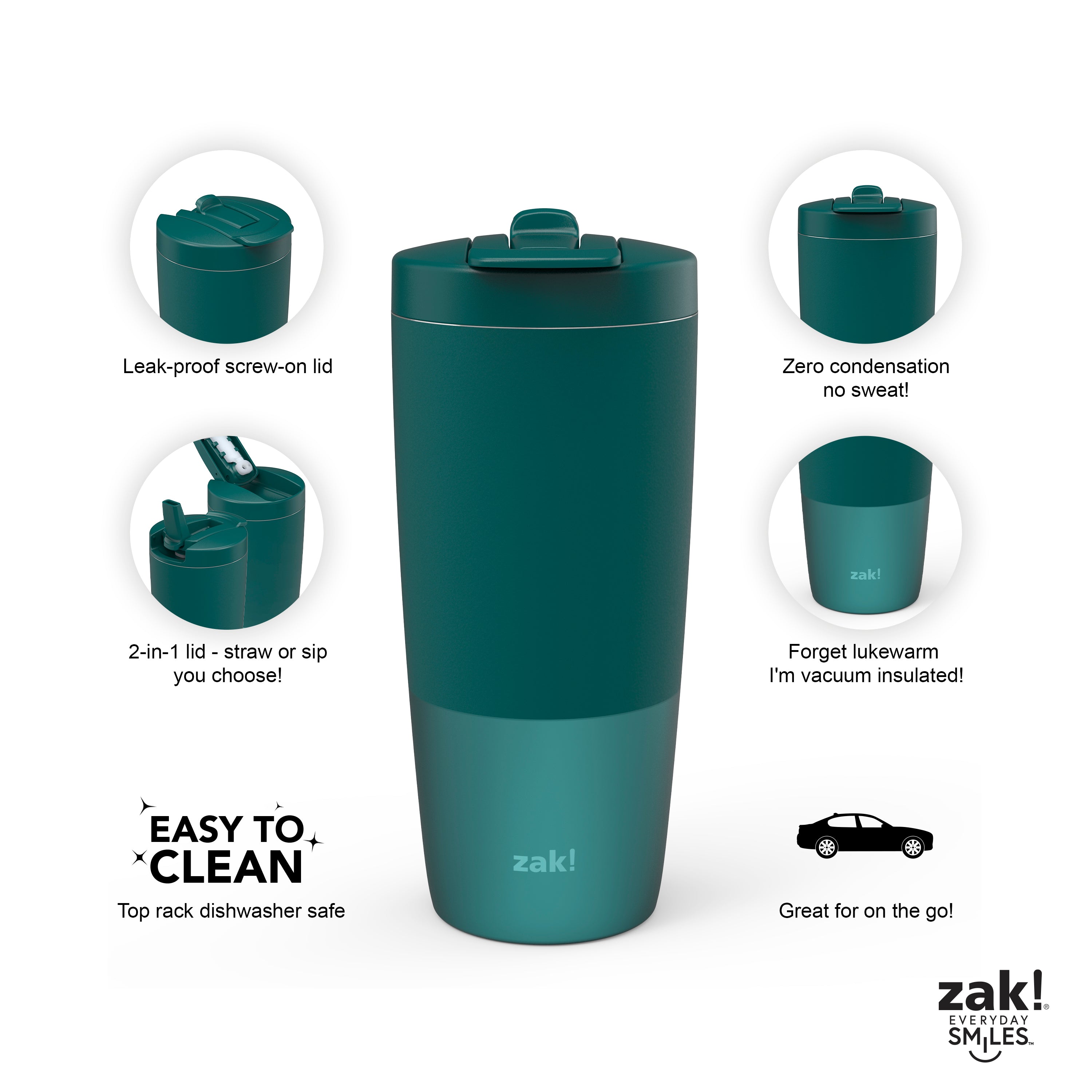 Zak 30 oz 2025 tumbler replacement lid