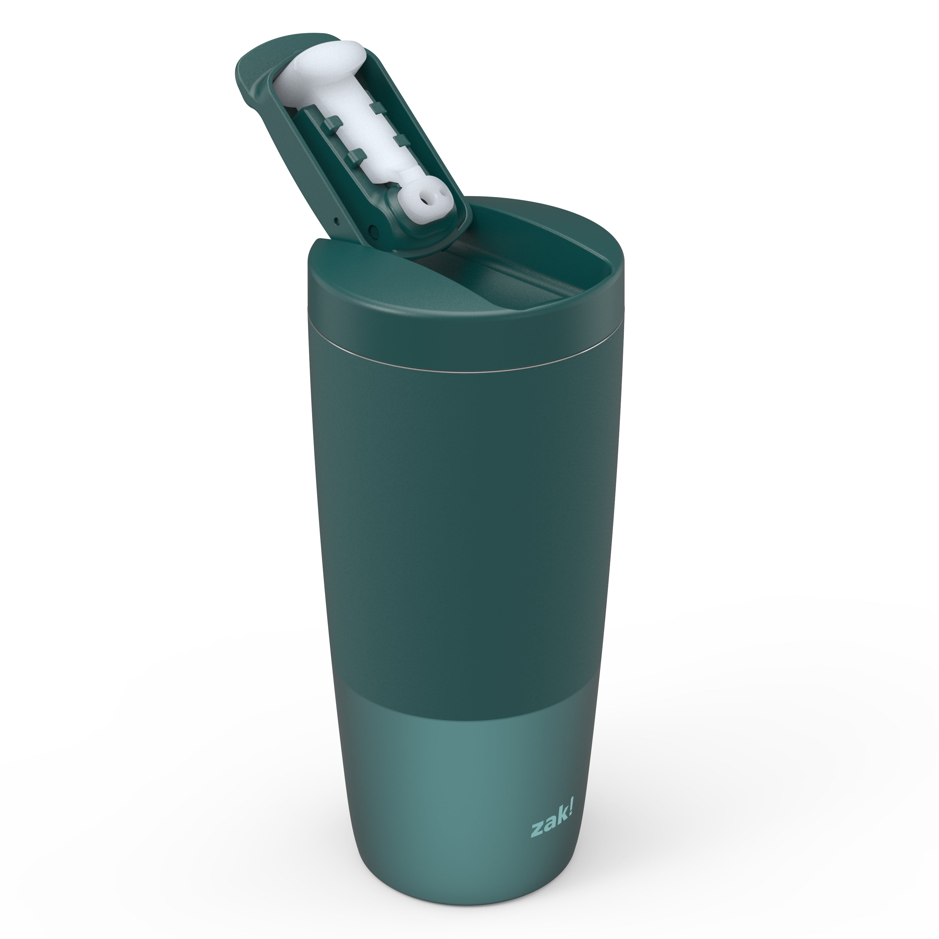 Zak Designs 30oz Stainless Steel Insulated Travel Tumbler with 2-in-1 Lid for Hot & Cold - Jade