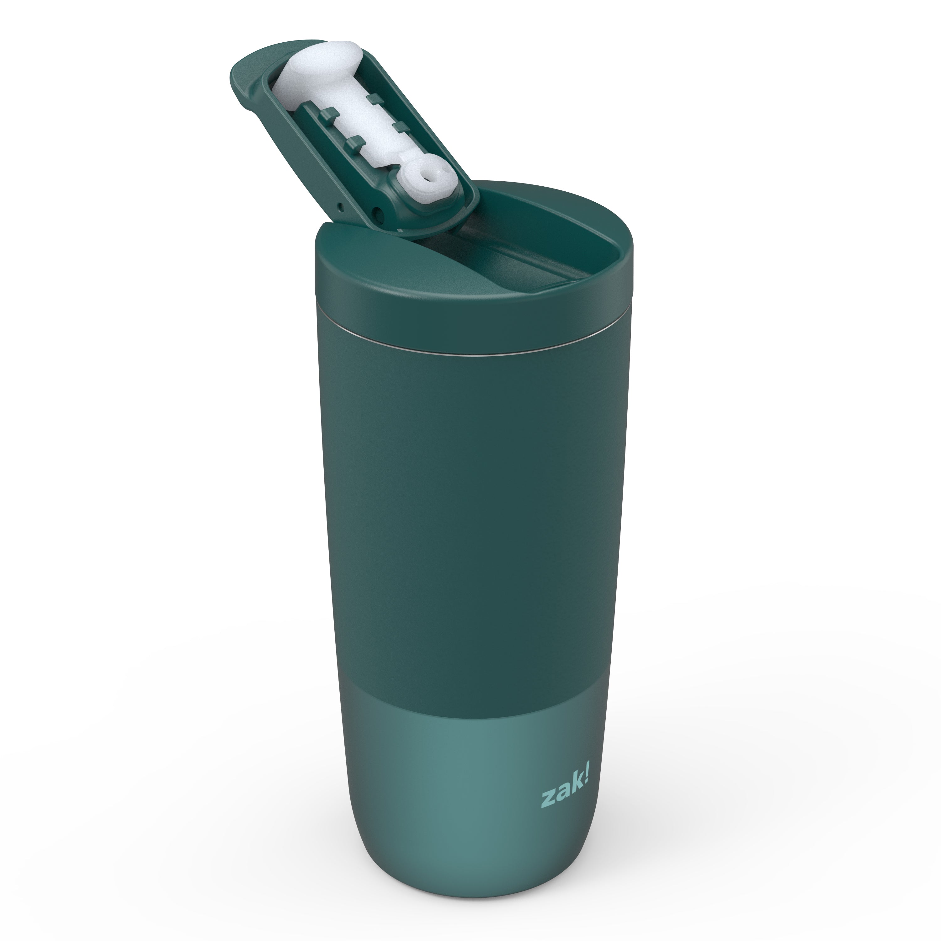 Zak Designs 20oz Stainless Steel Insulated Travel Tumbler with 2-in-1 Lid for Hot & Cold - Jade