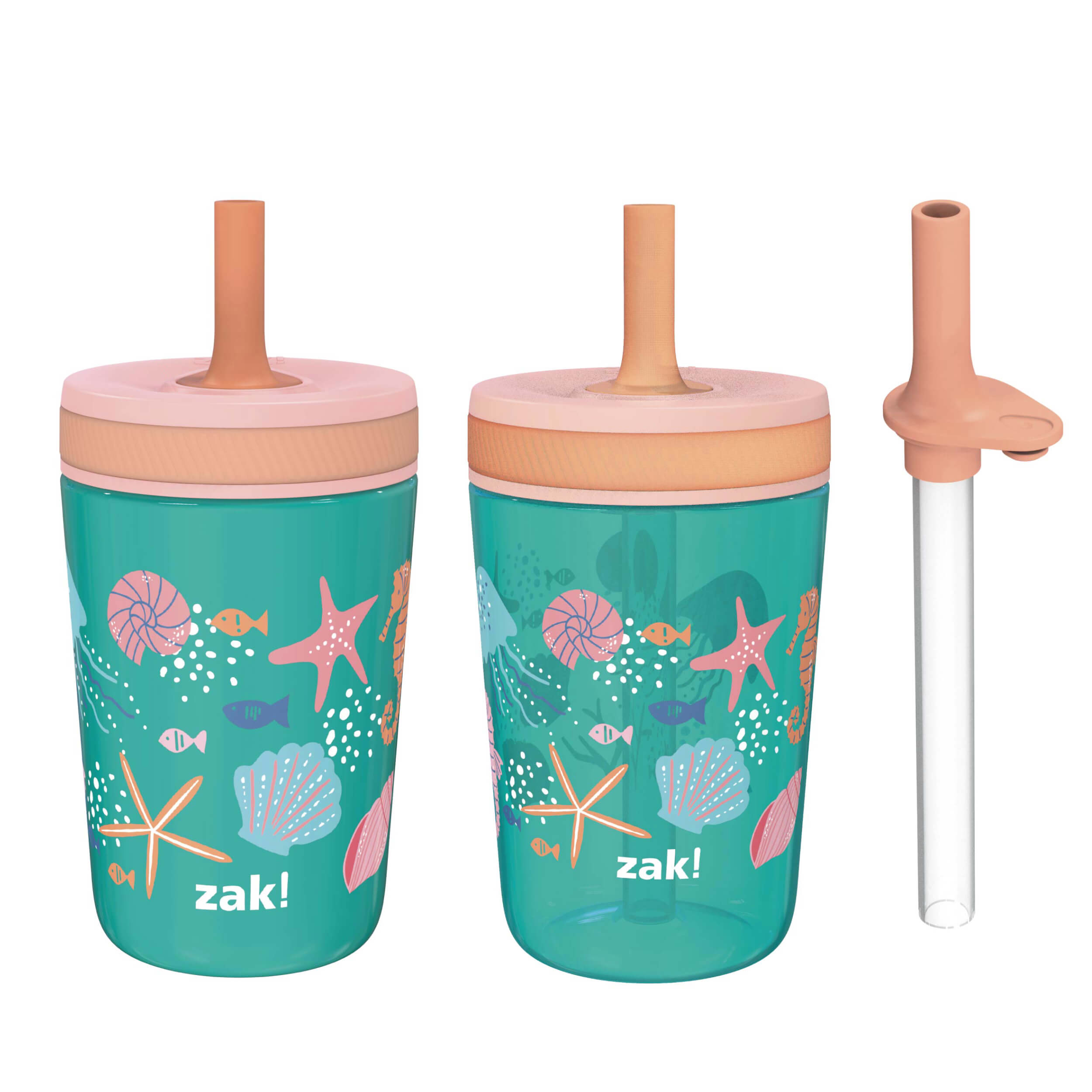 Replacement Straws and Bite Valve Compatible with Zak Designs Kelso 15 oz  Water Bottle, BPA-Free and Durable (Pack of 4)