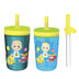 CoComelon Kids Stainless Steel and Plastic Leak Proof Tumbler Set