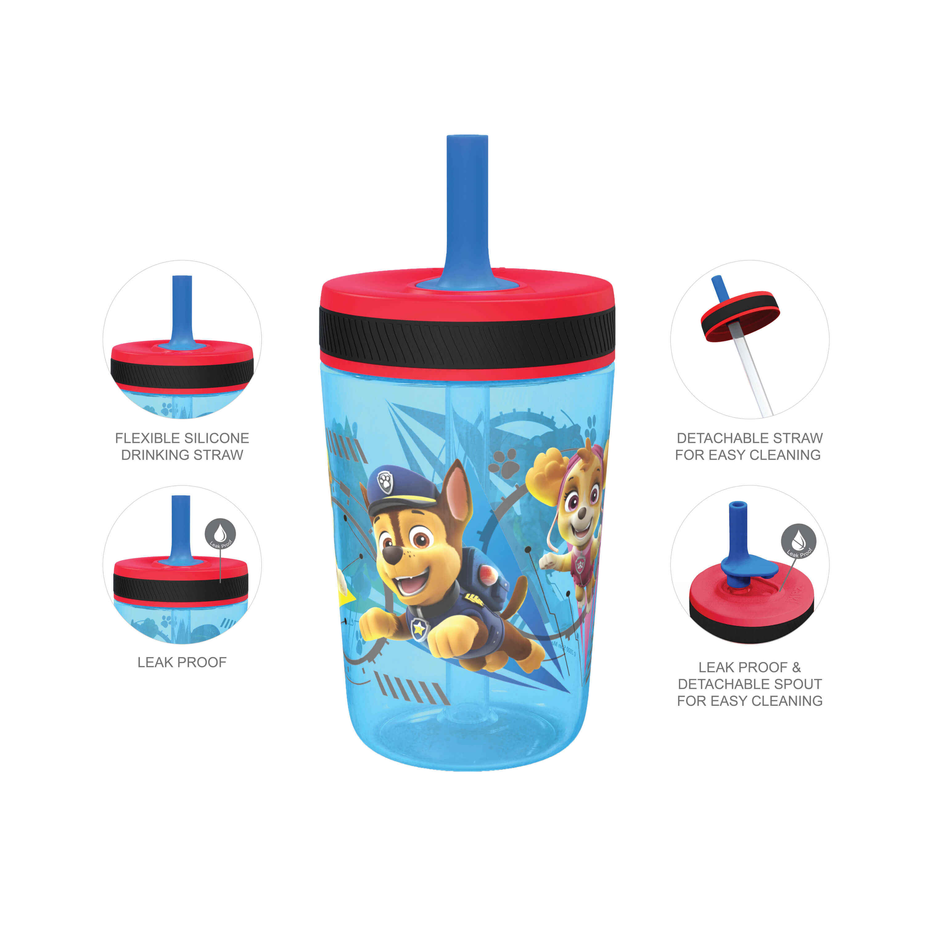  Zak Designs Blippi Kelso Toddler Cups For Travel Or At Home,  15oz 2-Pack Durable Plastic Sippy Cups