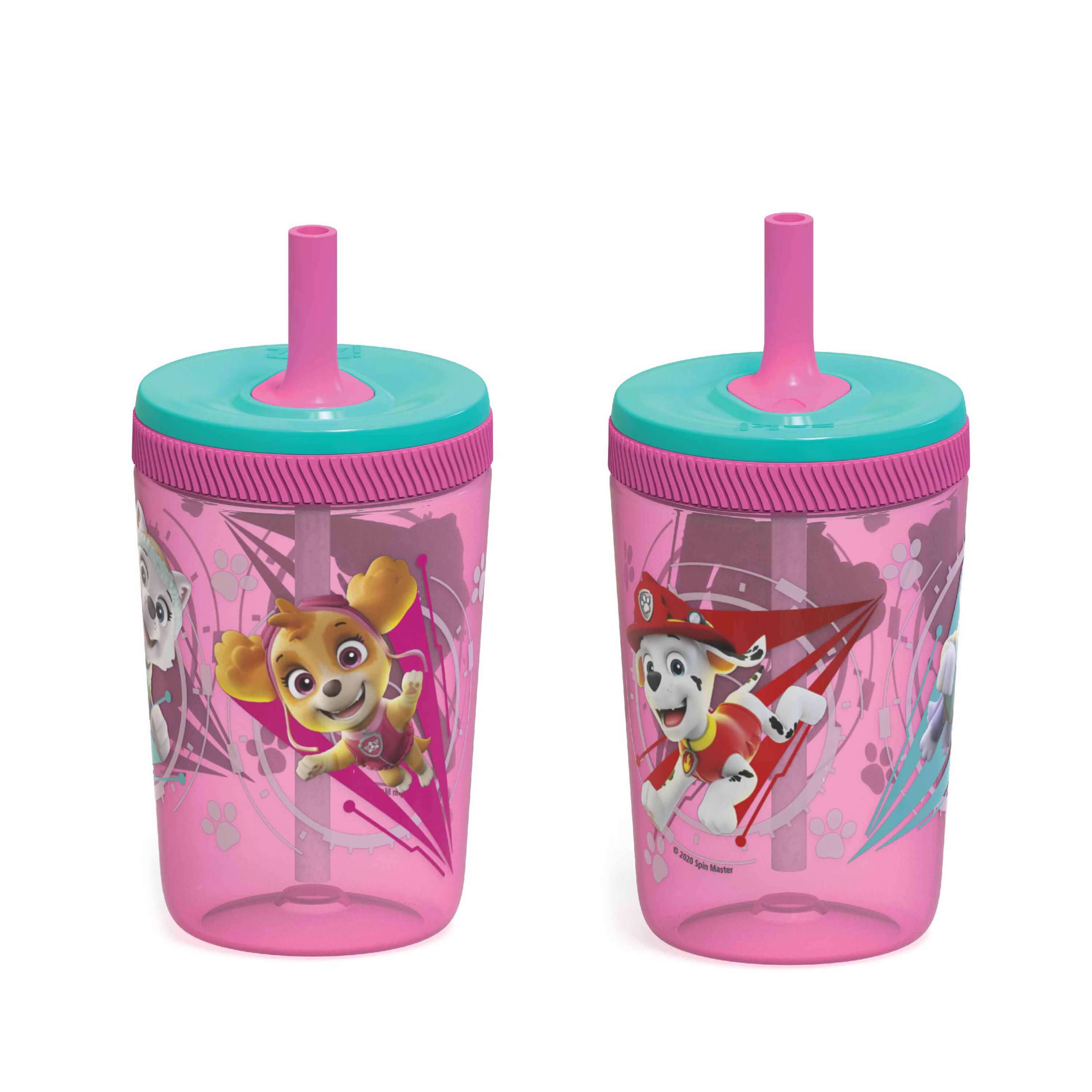 Zak Designs Toddlerific Perfect Flo Toddler Cup with Paw Patrol Girl  Graphics Single Wall Construction and Adjustable Flow Technology