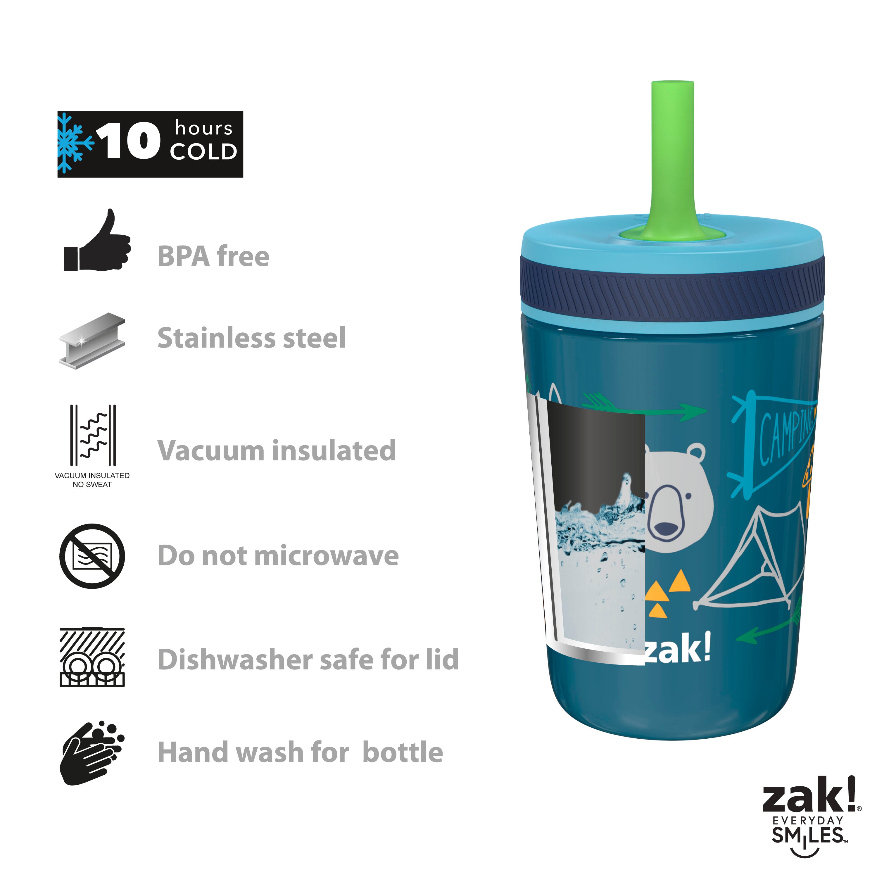 missing lid* Zak Designs 18oz Plastic Figural Straw Tumbler - Snow Buddy -  D3 Surplus Outlet