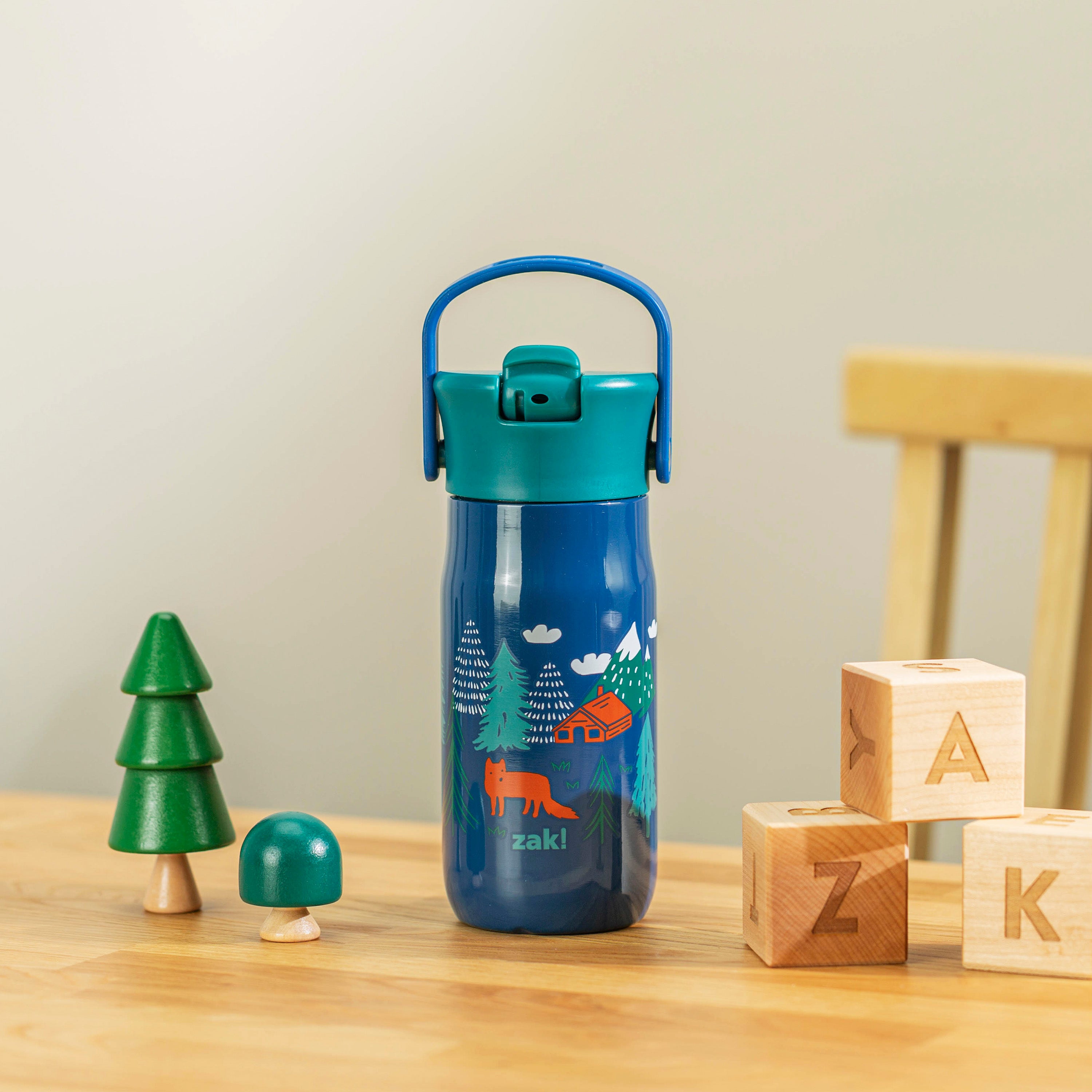 Zak Designs 14oz Stainless Steel Kids' Water Bottle With