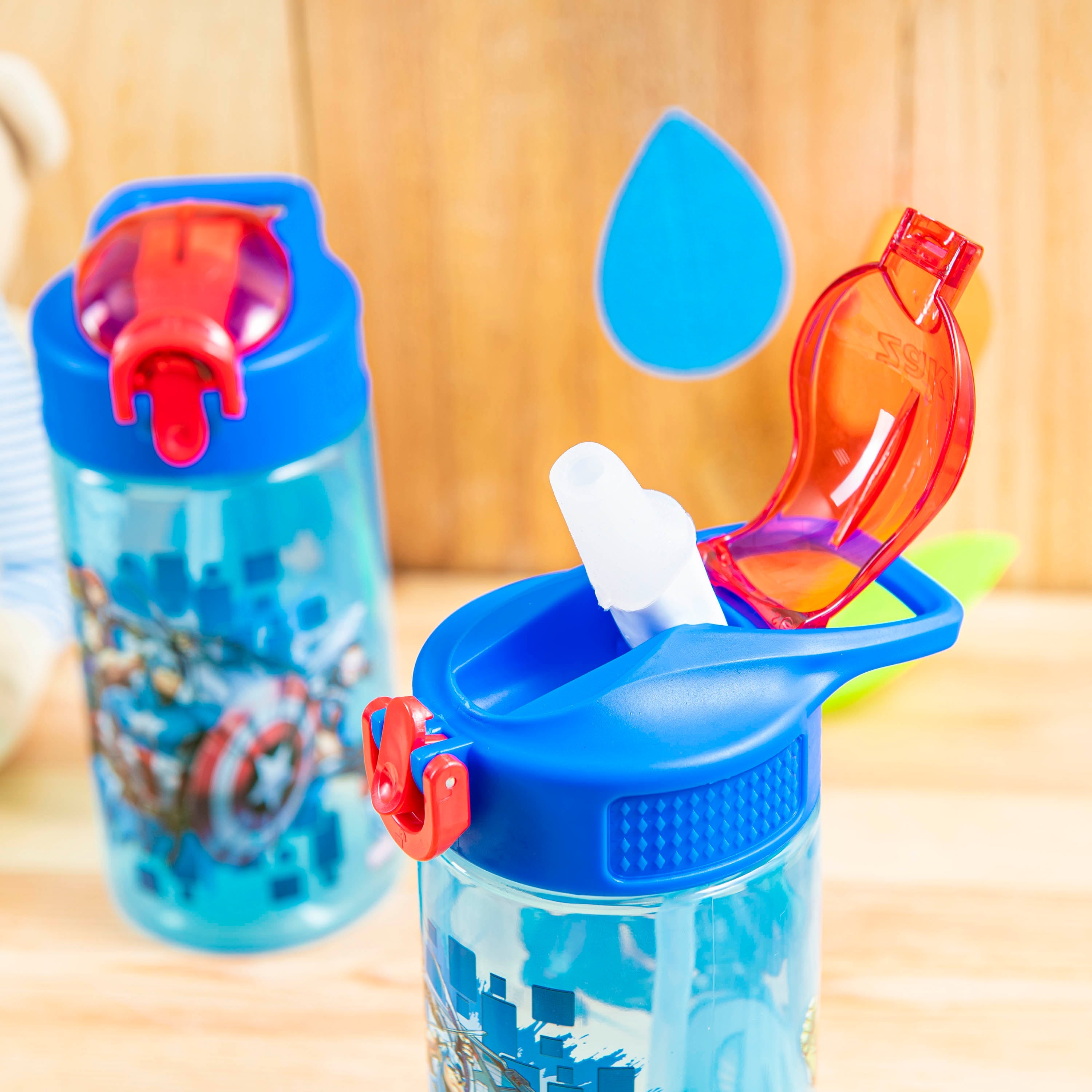 Zak Designs Bluey 16 Fluid Ounces Reusable Leakproof Plastic Water Bottle 