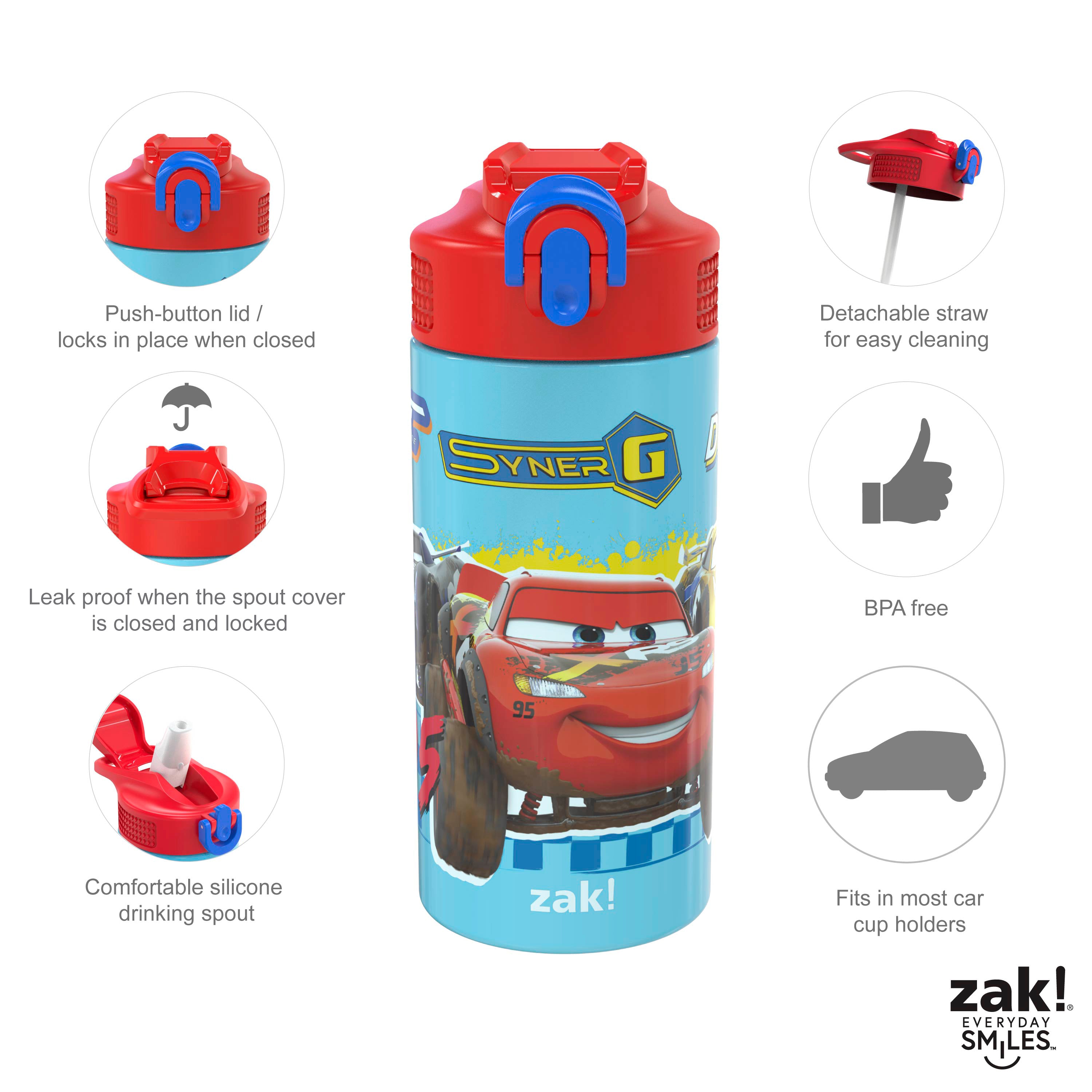 Zak Designs Paw Patrol 14 oz Double Wall Vacuum Insulated Thermal Kids  Water Bottle, 18/8 Stainless Steel, Flip-Up Straw Spout, Locking Spout  Cover