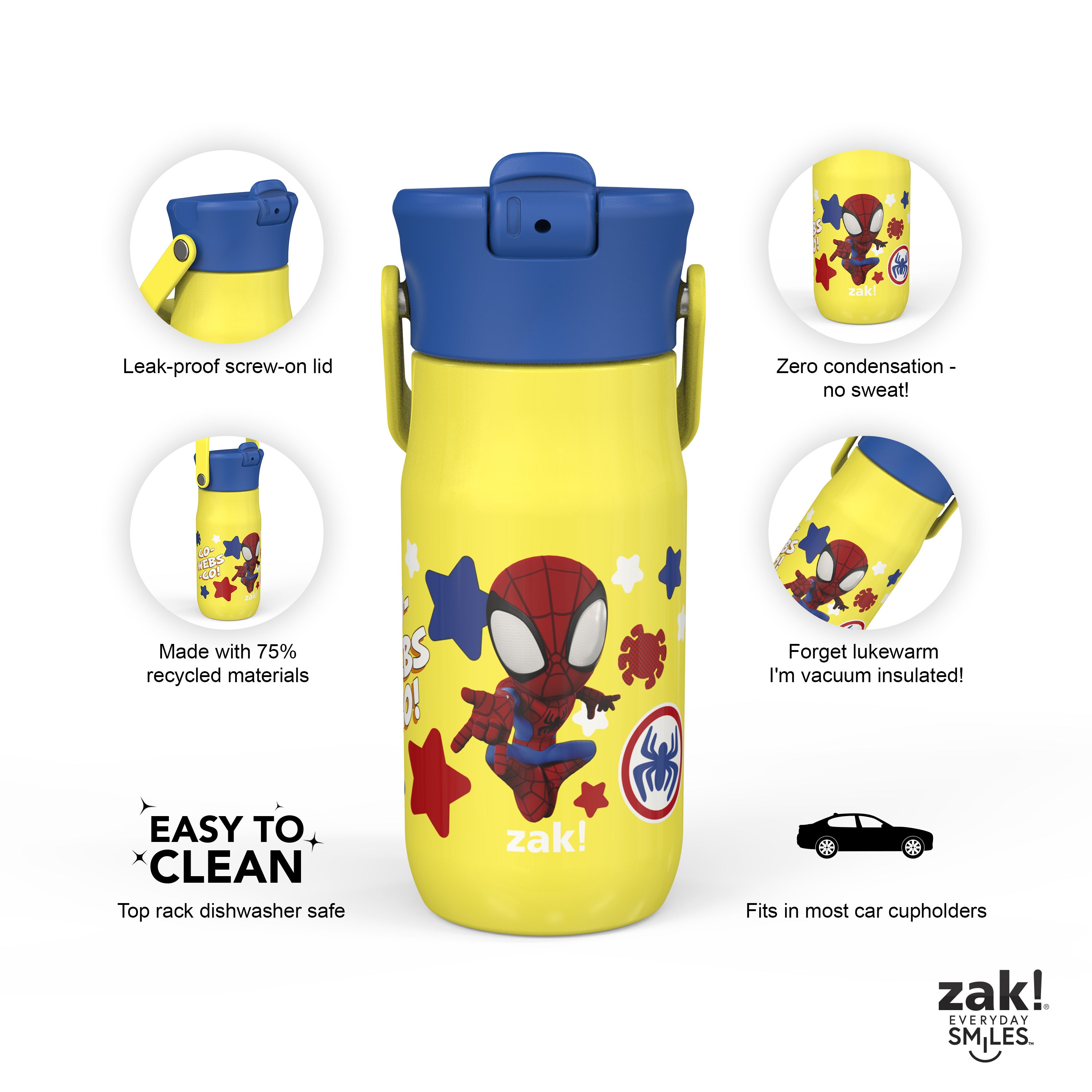 Zak Designs Marvel Spider-Man 14 oz Double Wall Vacuum Insulated