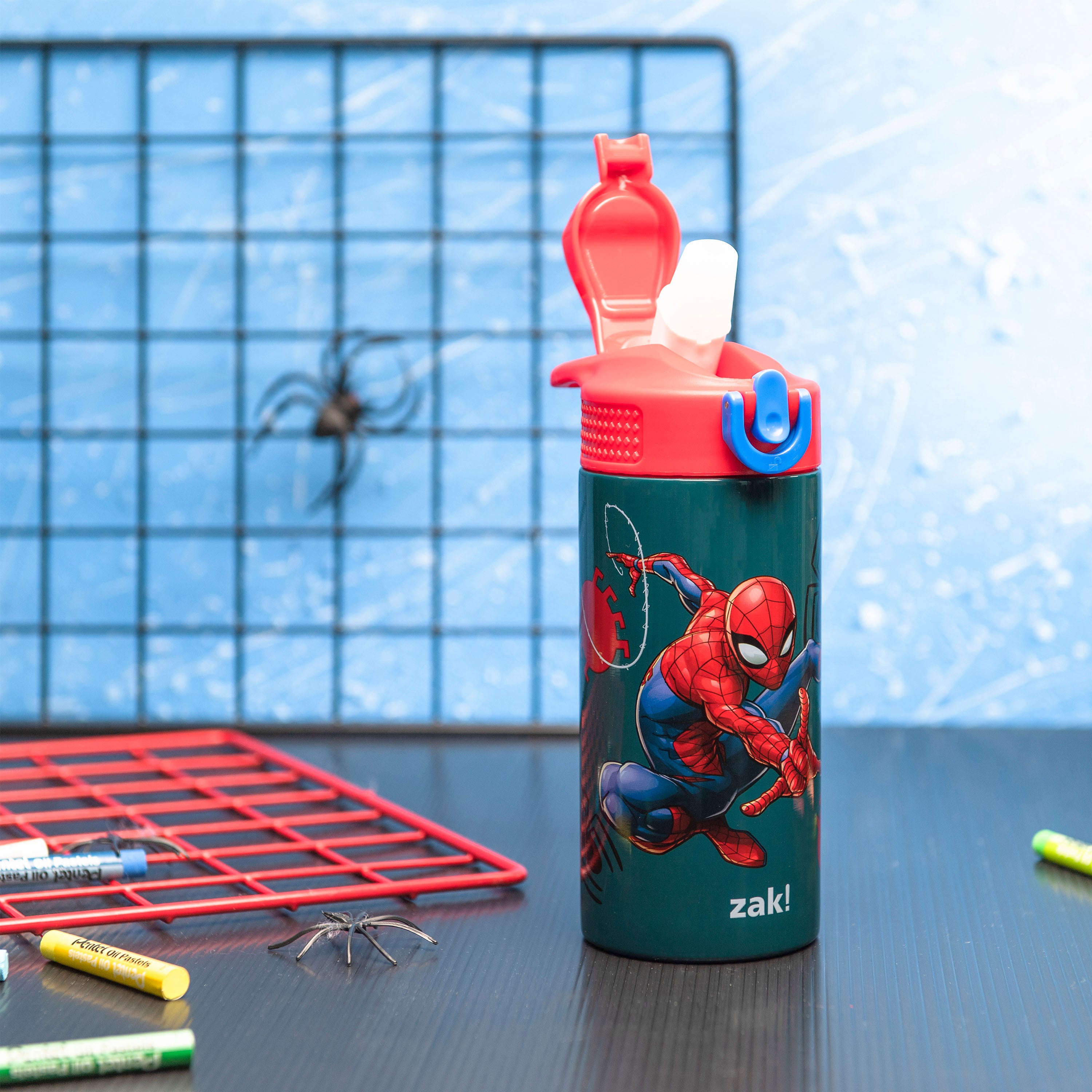 Zak Designs 20oz Stainless Steel Kids' Water Bottle With Antimicrobial  Spout 'marvel Spider-man' : Target